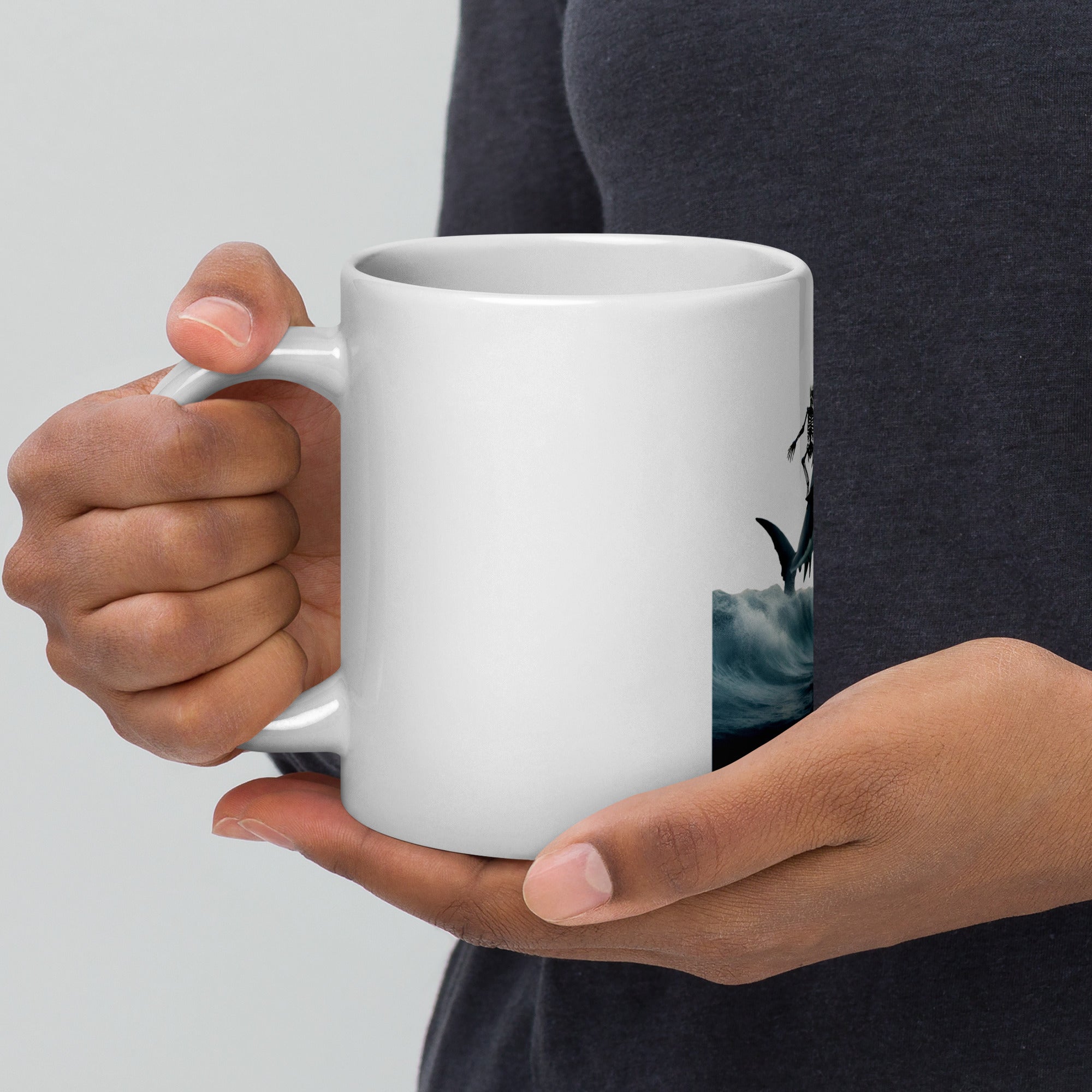 Shark Shredder White Glossy Mug