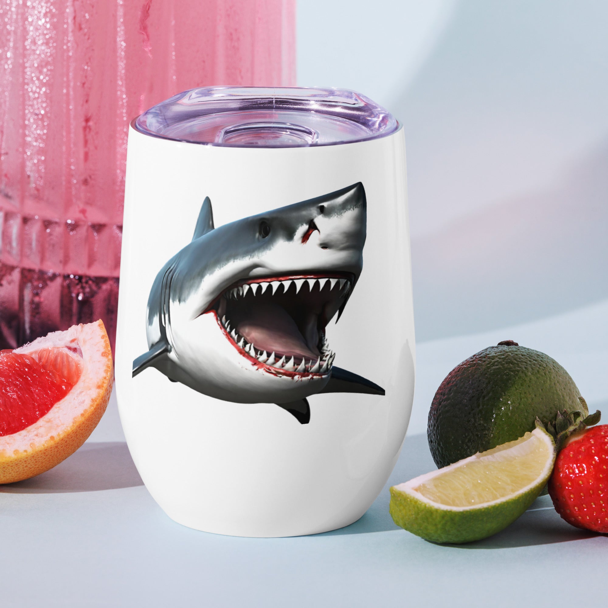 Great White Bite Wine Tumbler