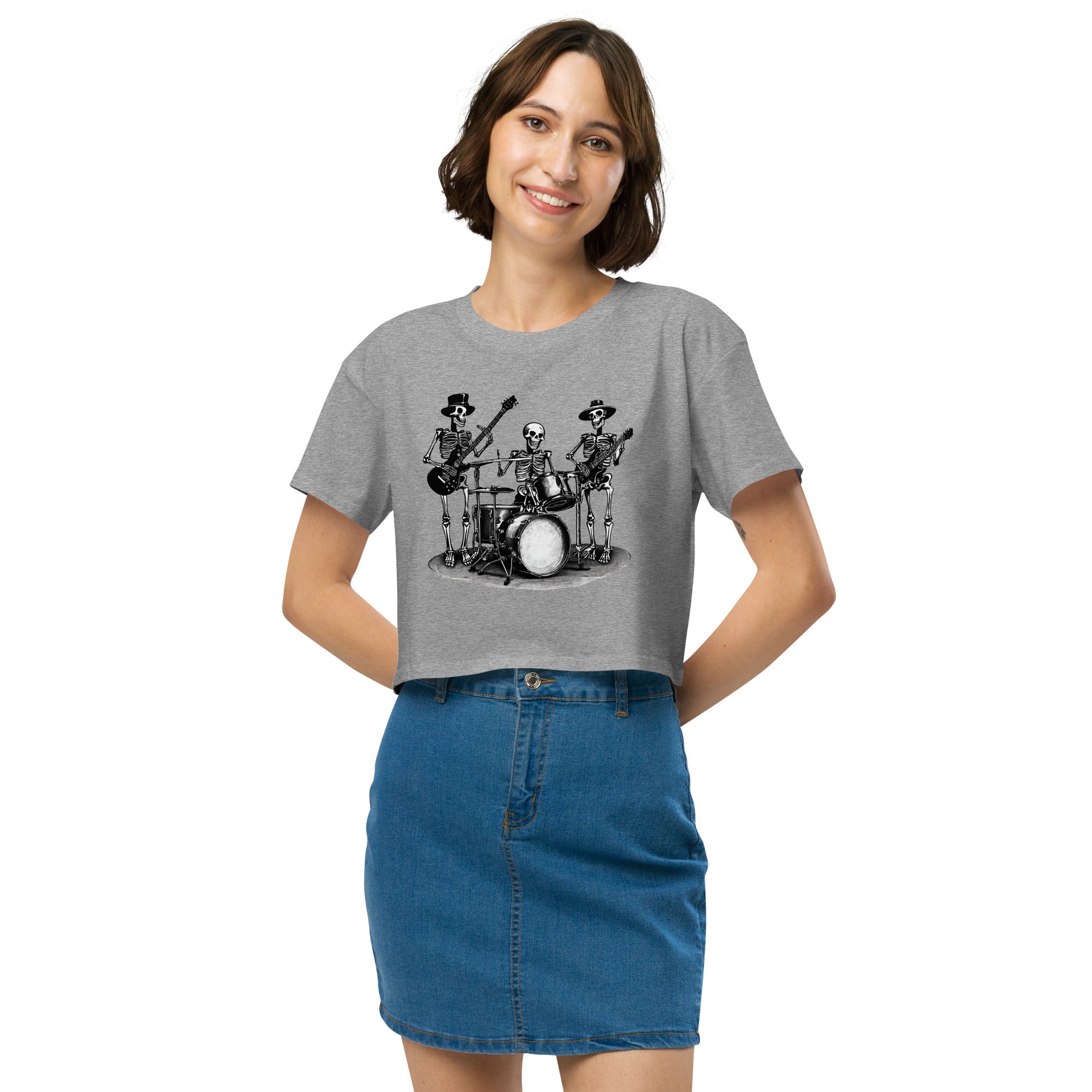 Skeleton Band Women’s Crop Top