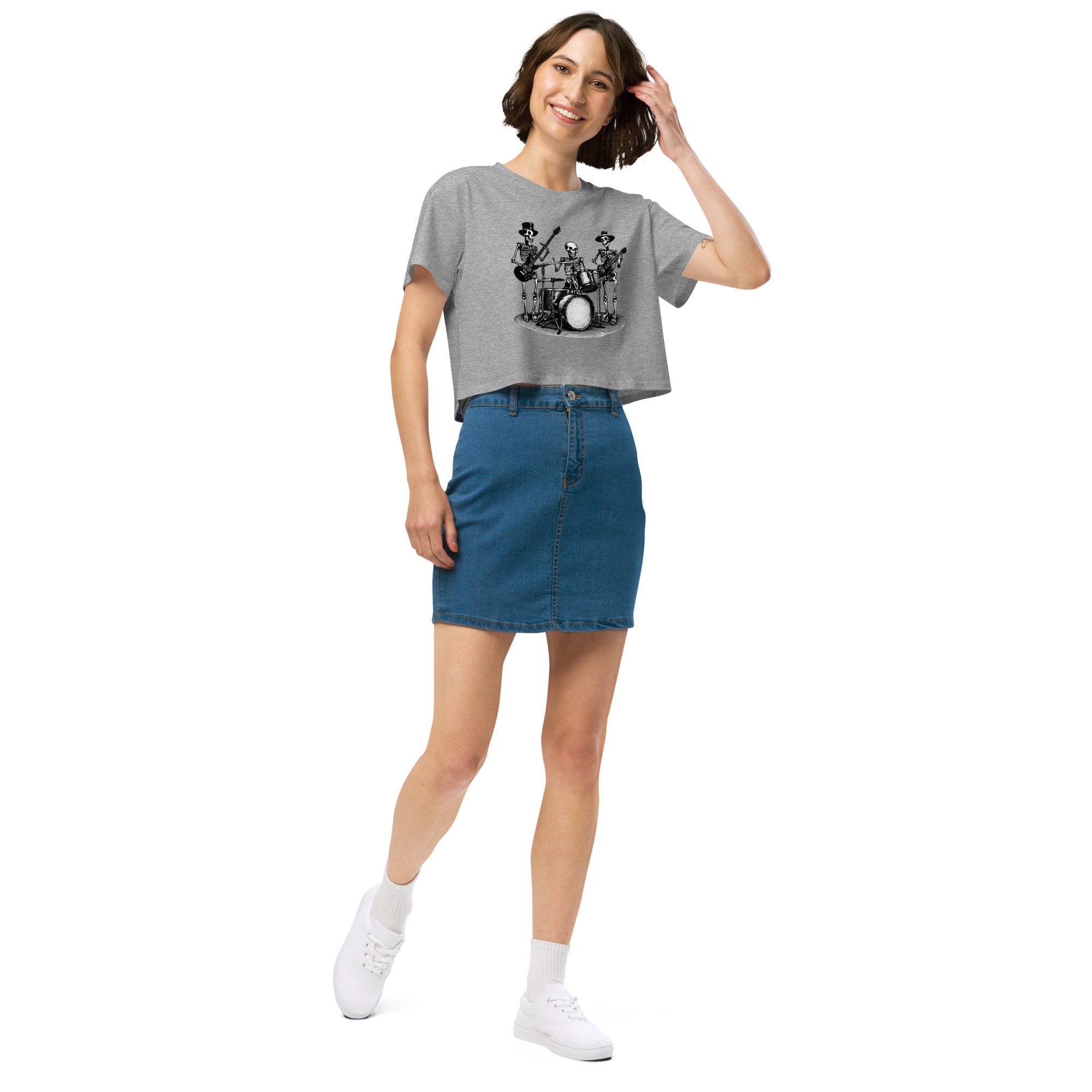 Skeleton Band Women’s Crop Top