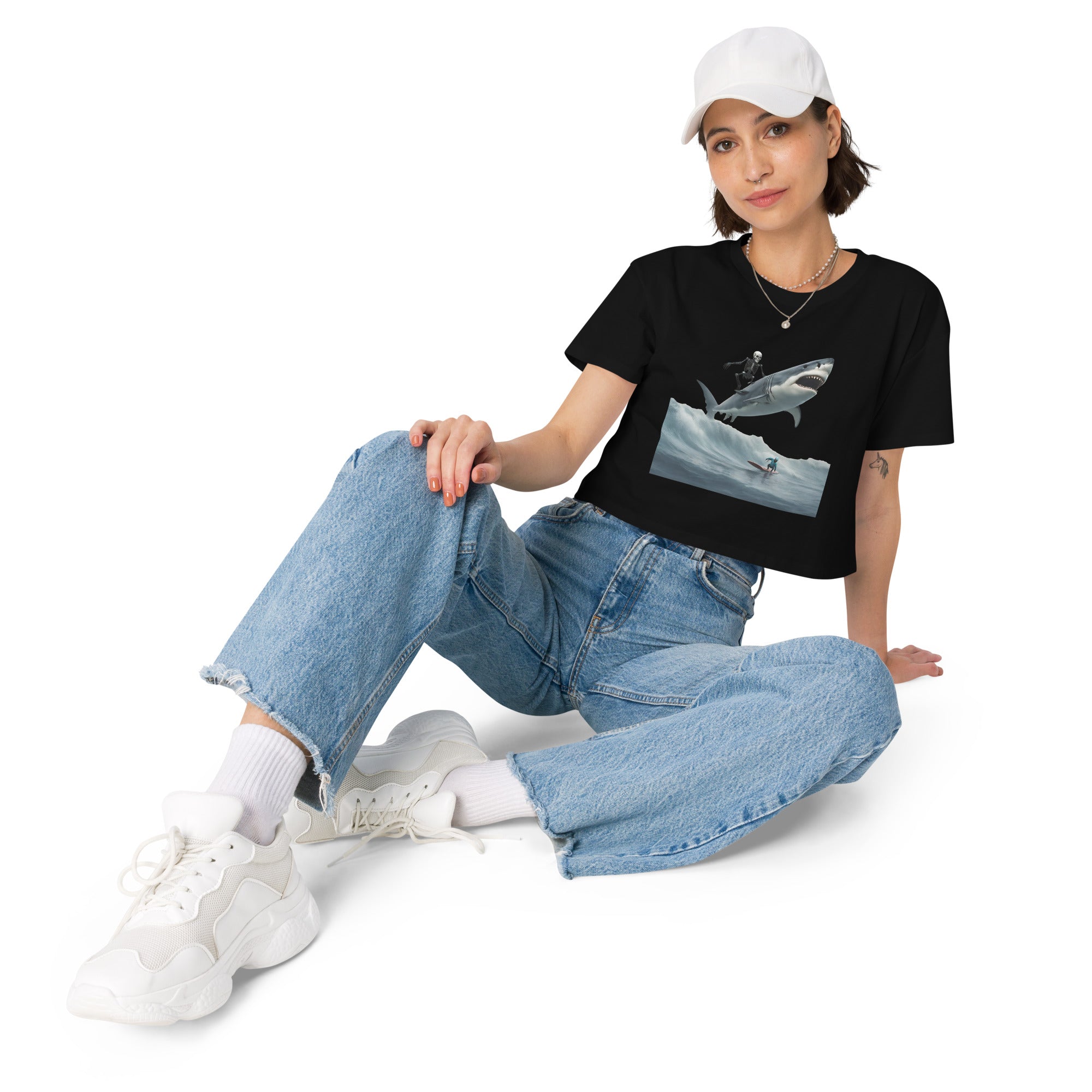 Shark Shredder Women’s Crop Top