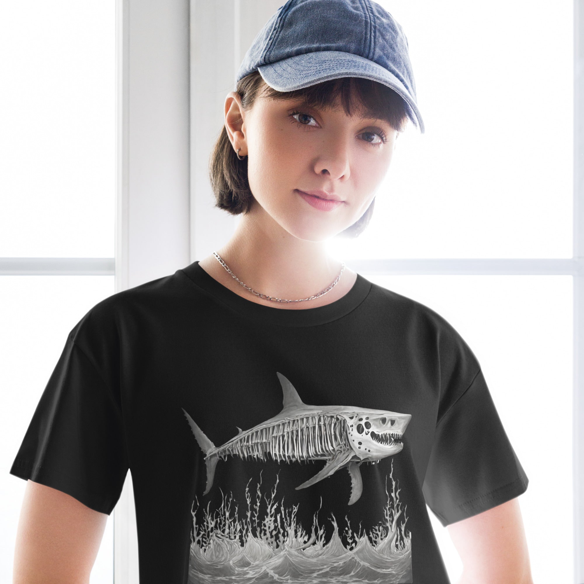 Skeleton Shark Women’s Crop Top