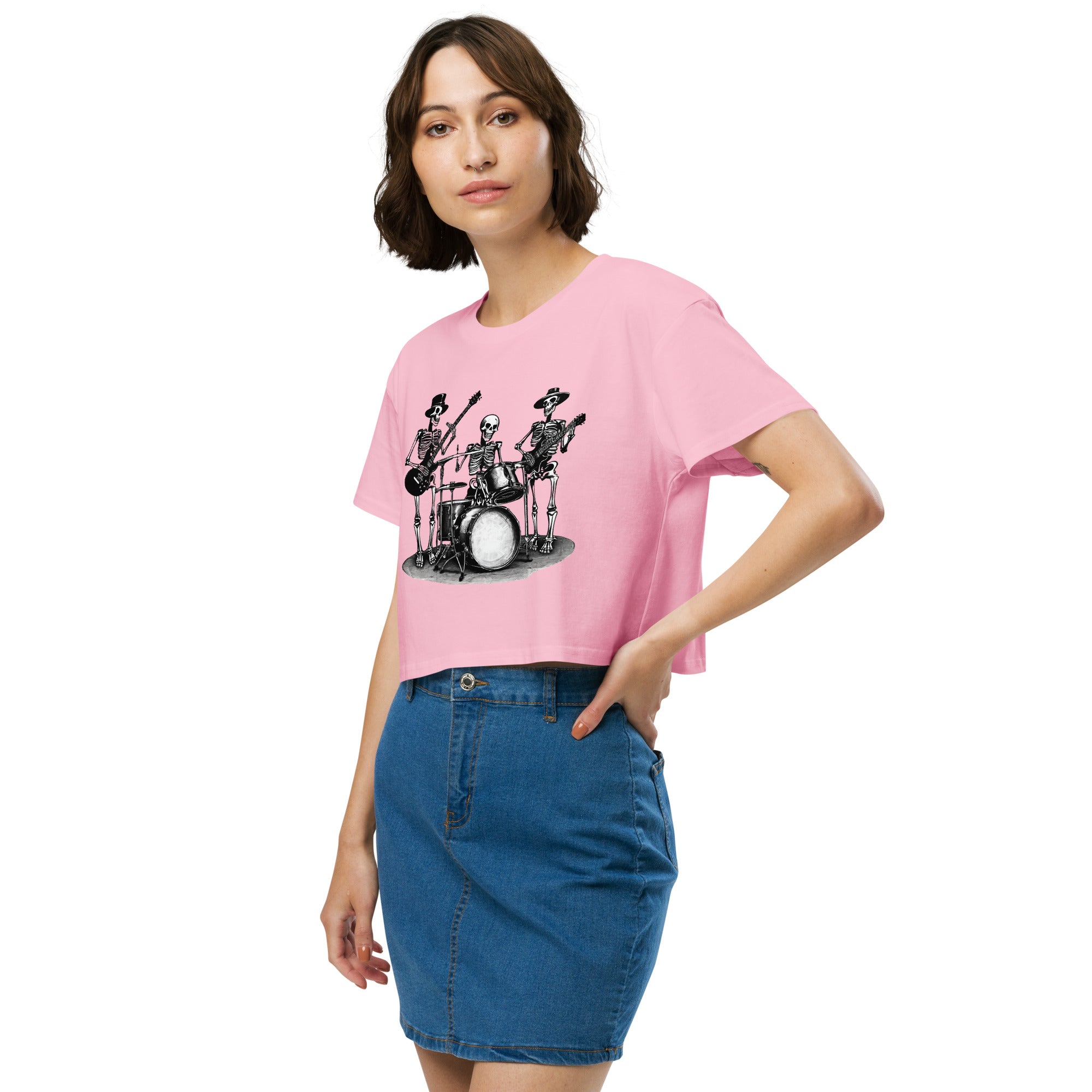 Skeleton Band Women’s Crop Top