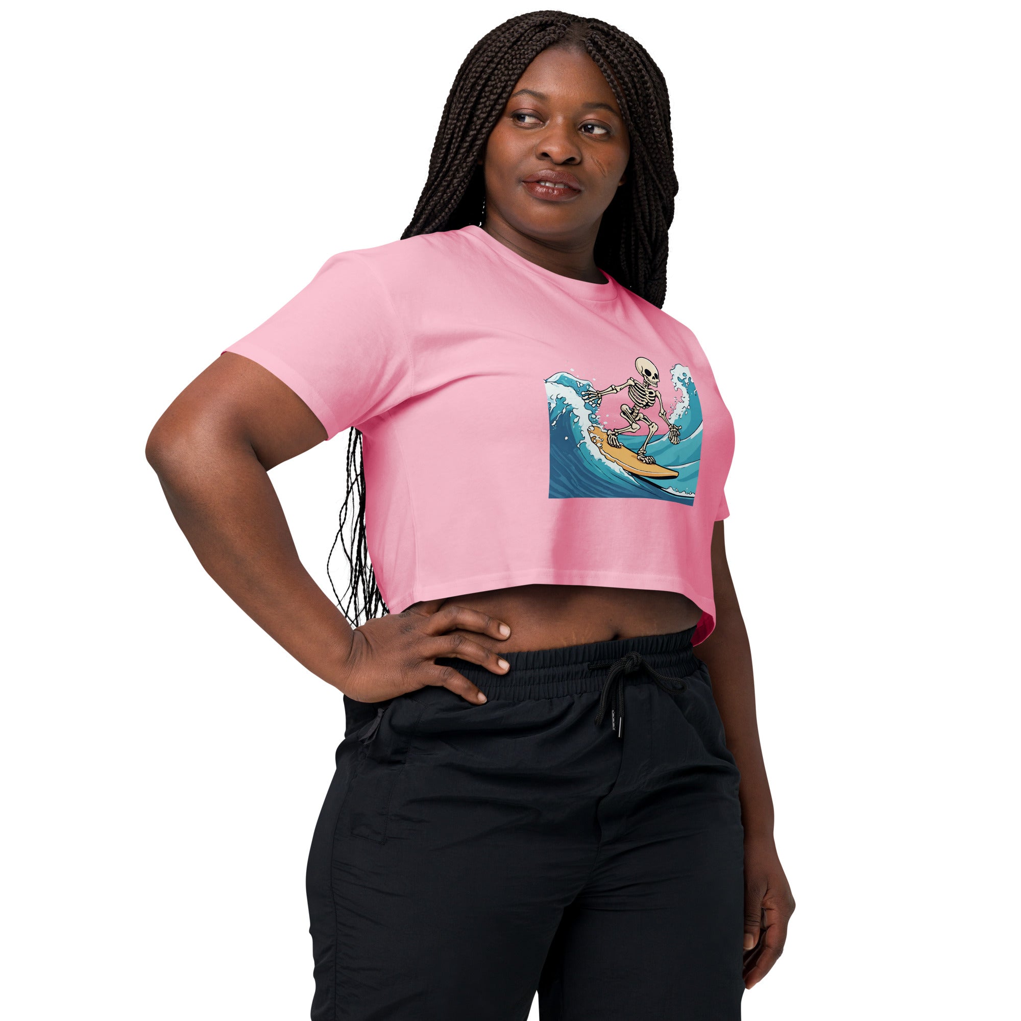 Surfing Skeleton Women’s Crop Top