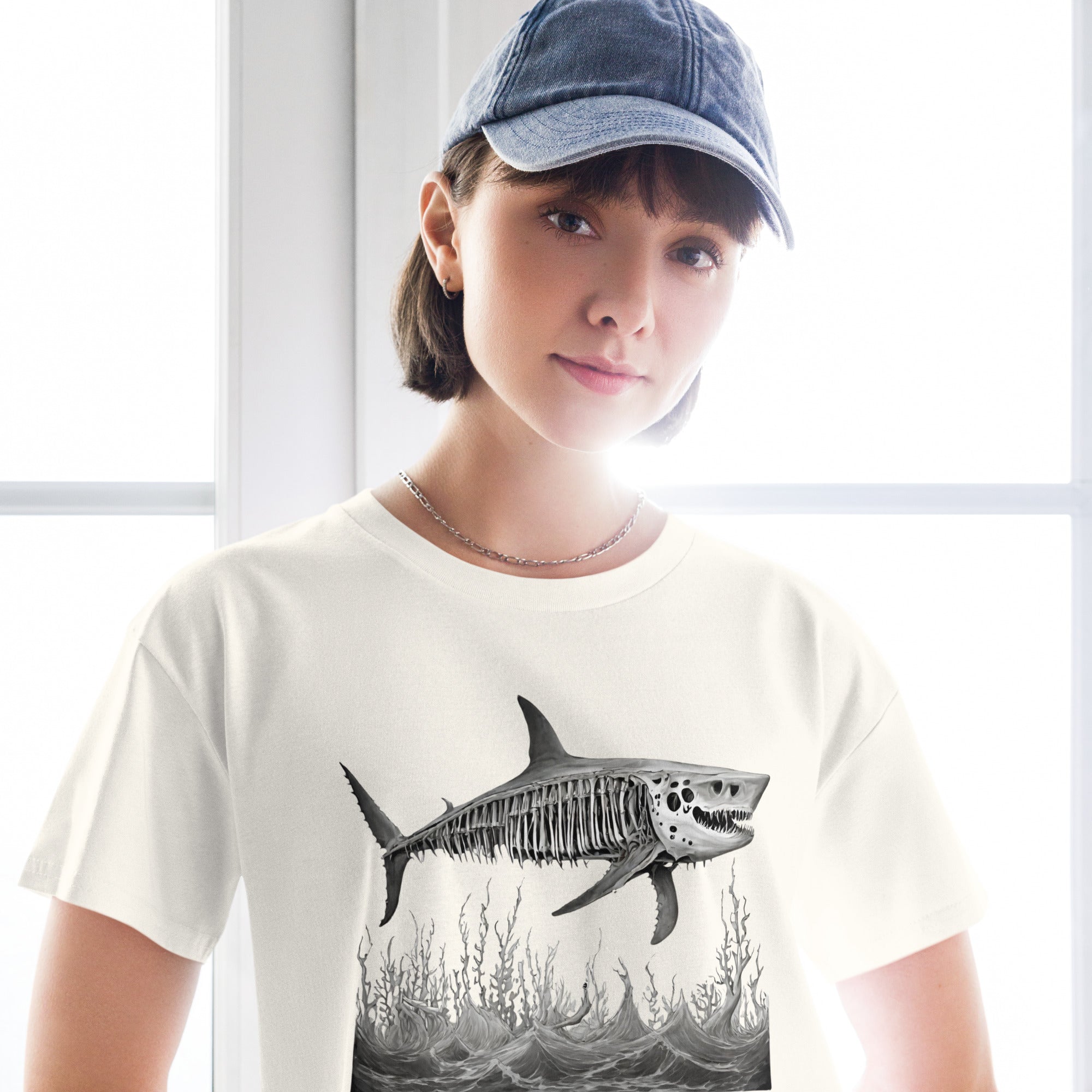 Skeleton Shark Women’s Crop Top