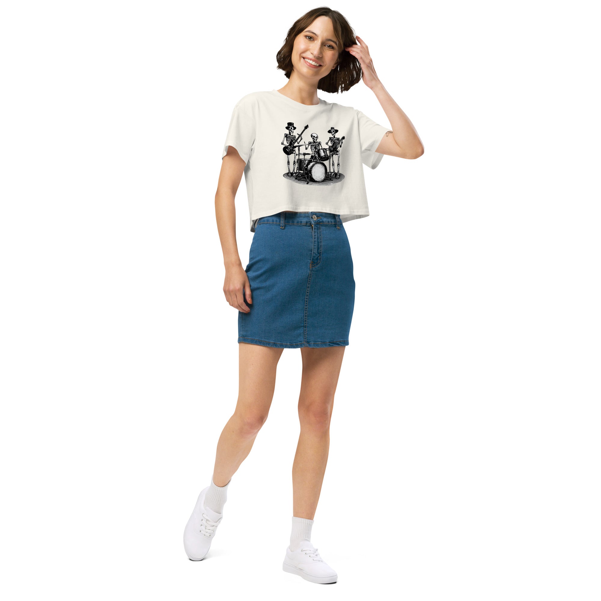 Skeleton Band Women’s Crop Top