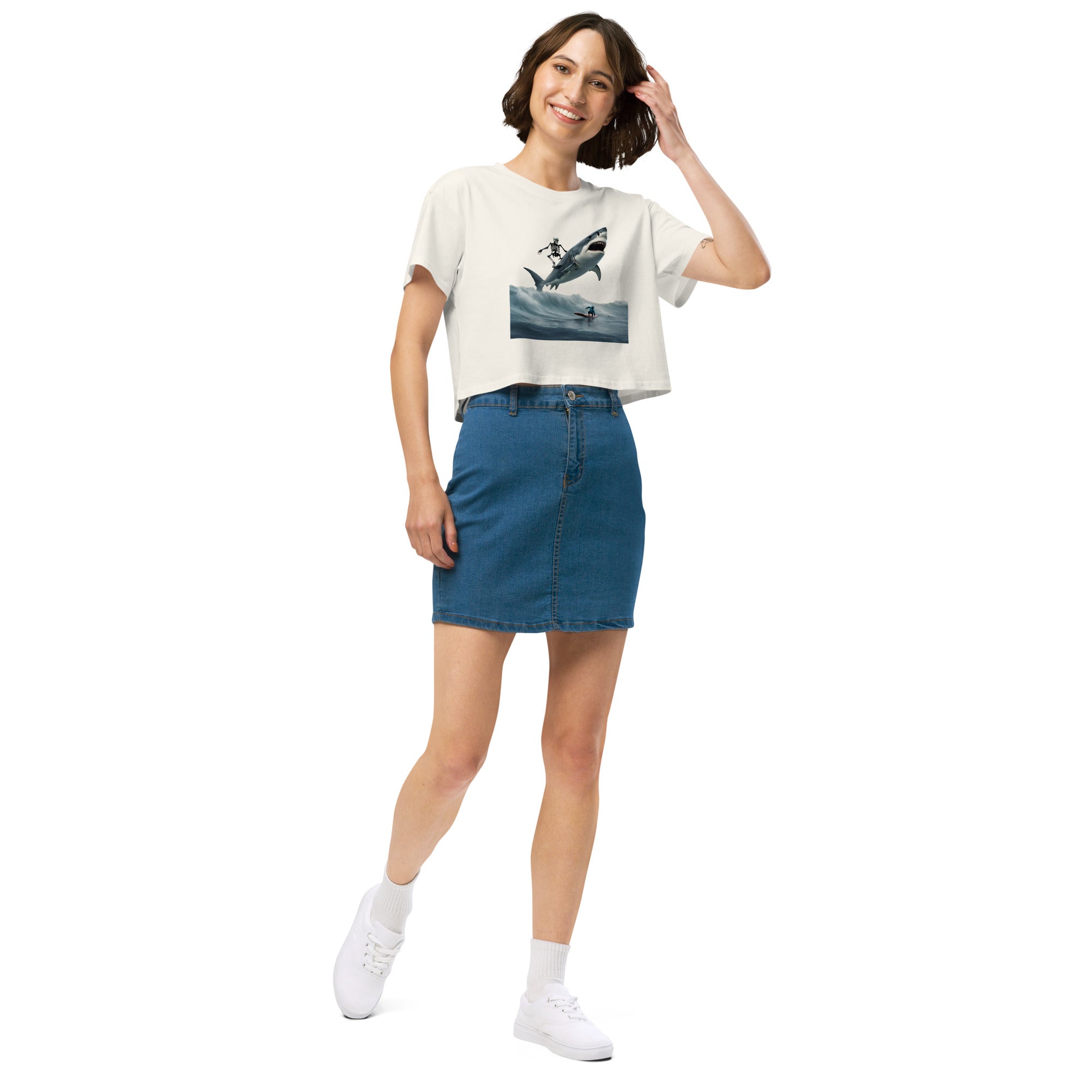 Shark Shredder Women’s Crop Top