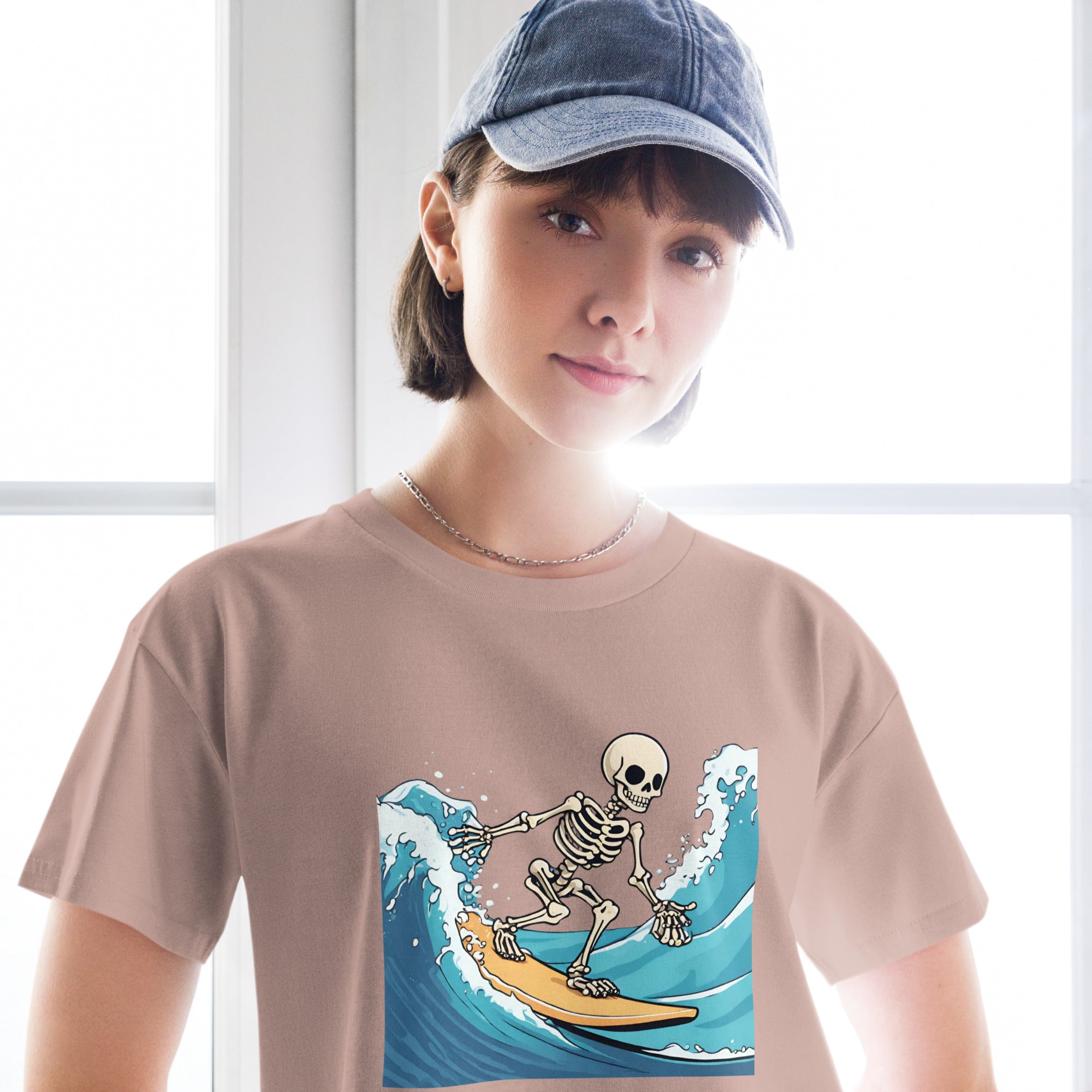 Surfing Skeleton Women’s Crop Top