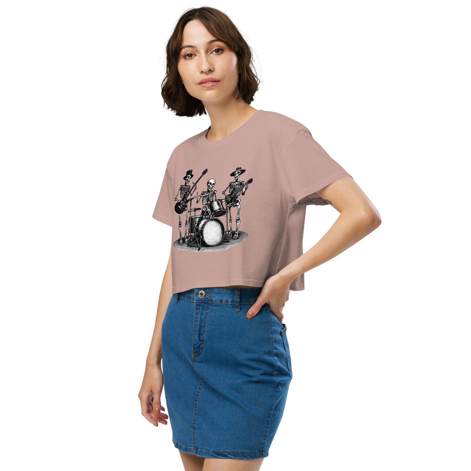 Skeleton Band Women’s Crop Top