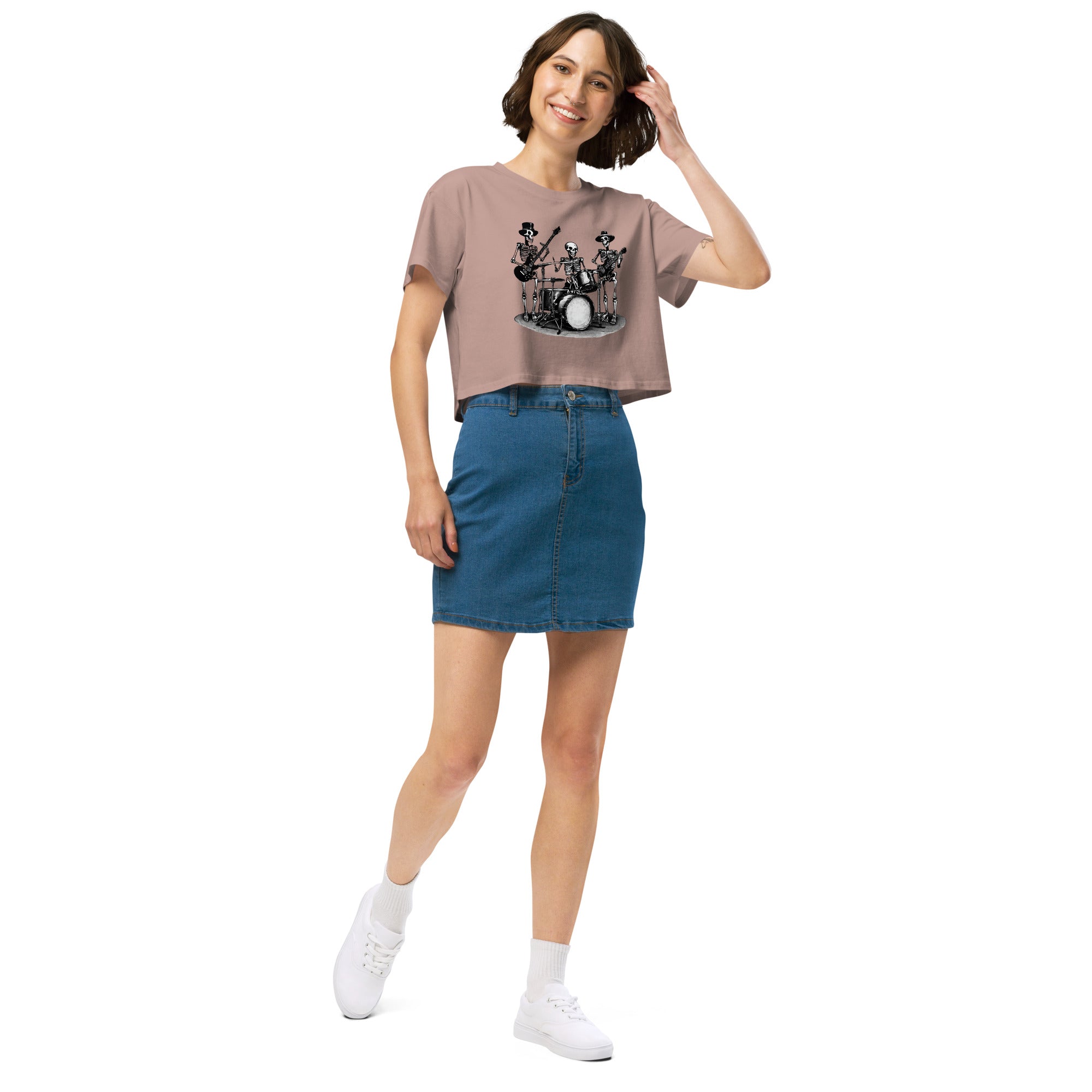 Skeleton Band Women’s Crop Top