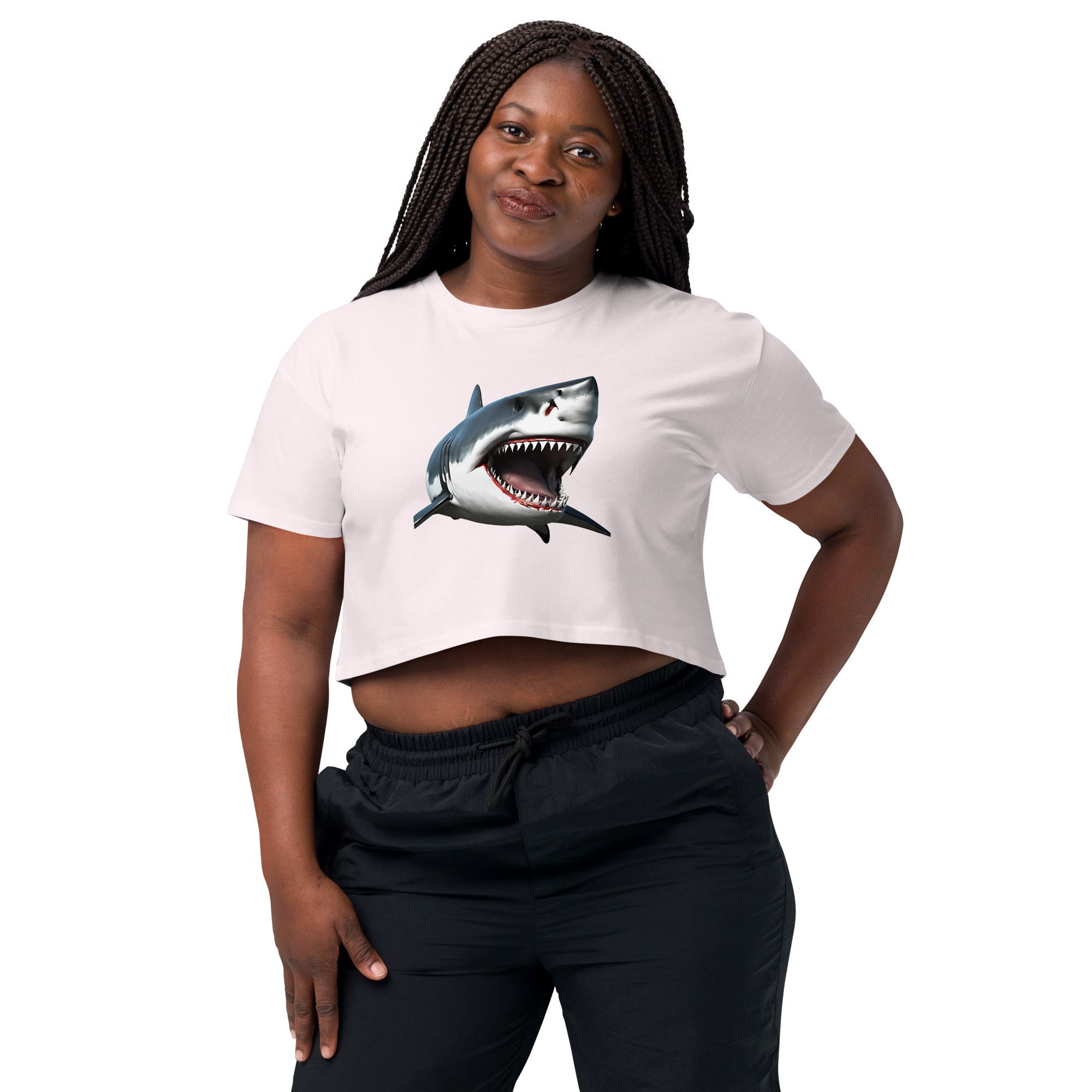 Great White Bite Women’s Crop Top