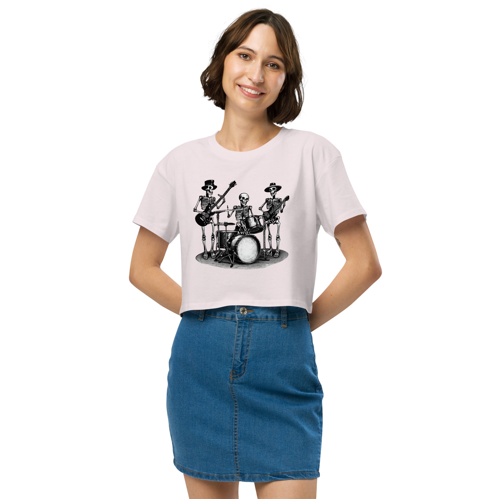 Skeleton Band Women’s Crop Top