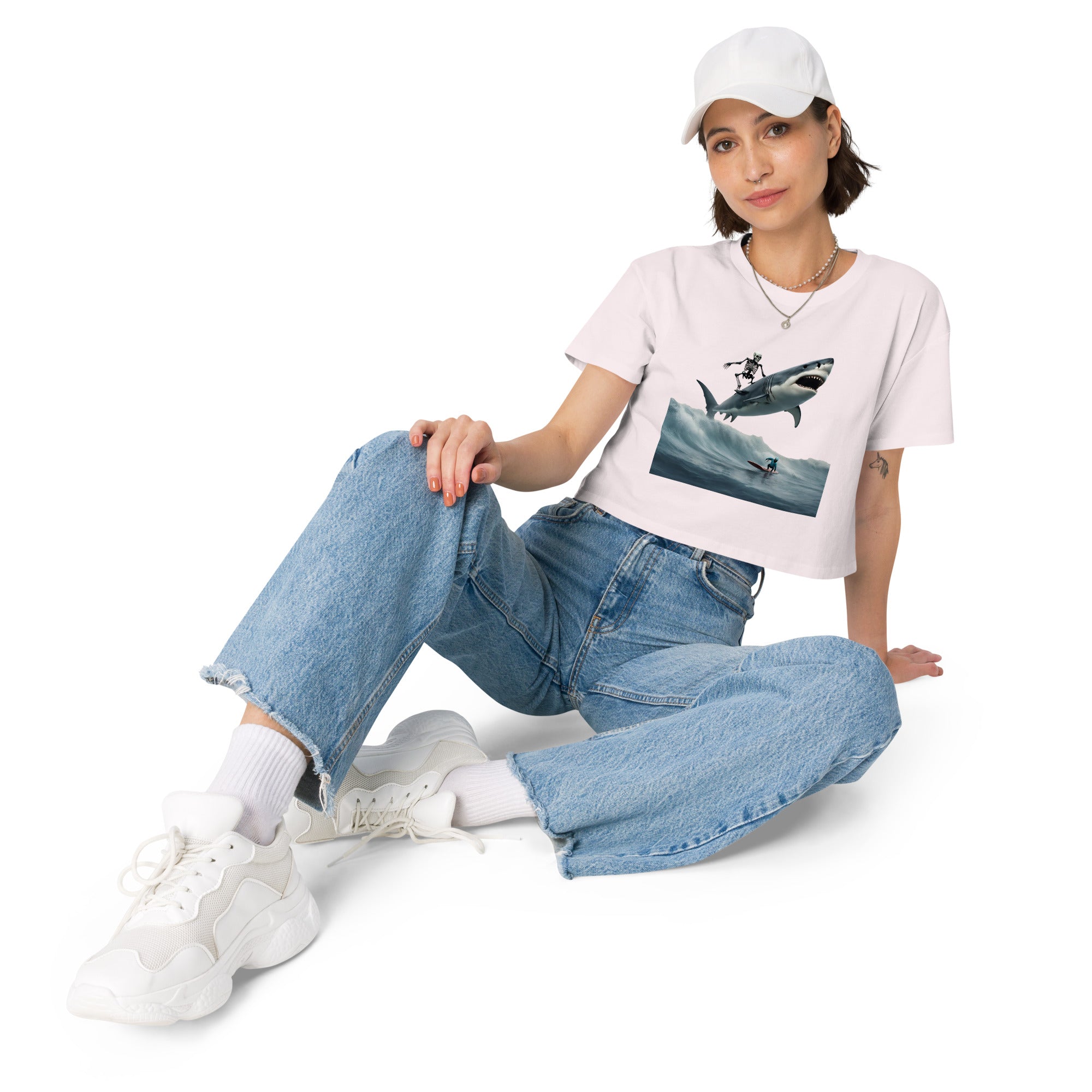 Shark Shredder Women’s Crop Top