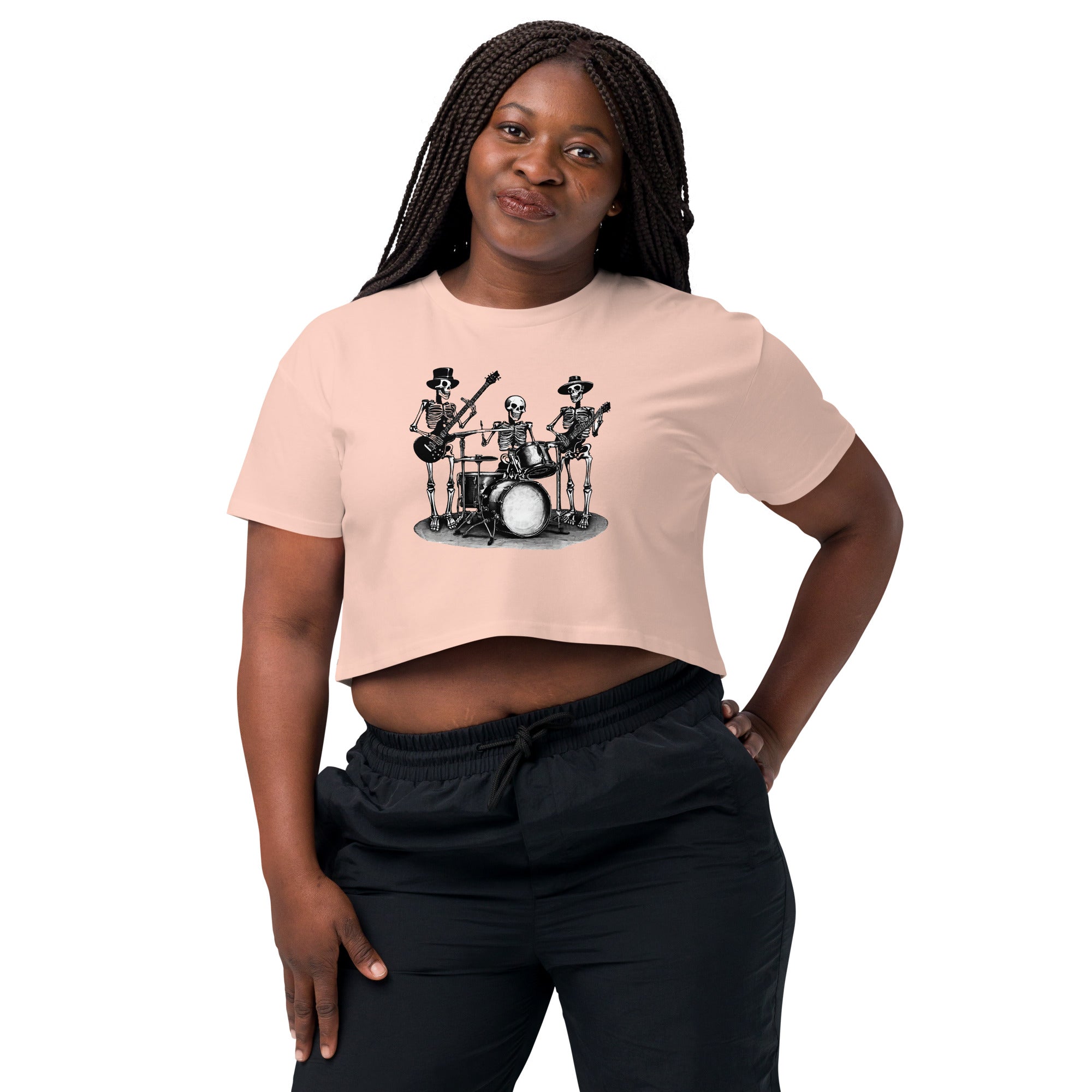 Skeleton Band Women’s Crop Top