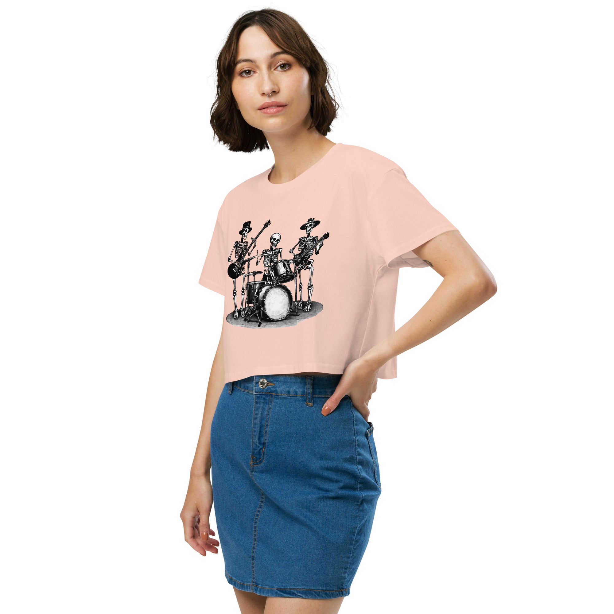 Skeleton Band Women’s Crop Top