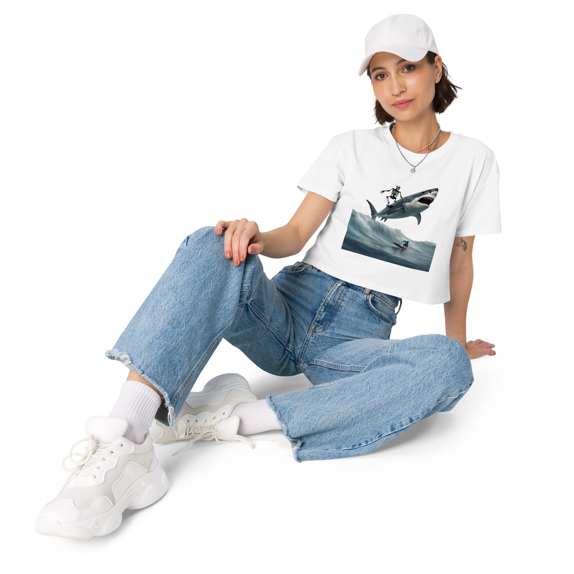 Shark Shredder Women’s Crop Top