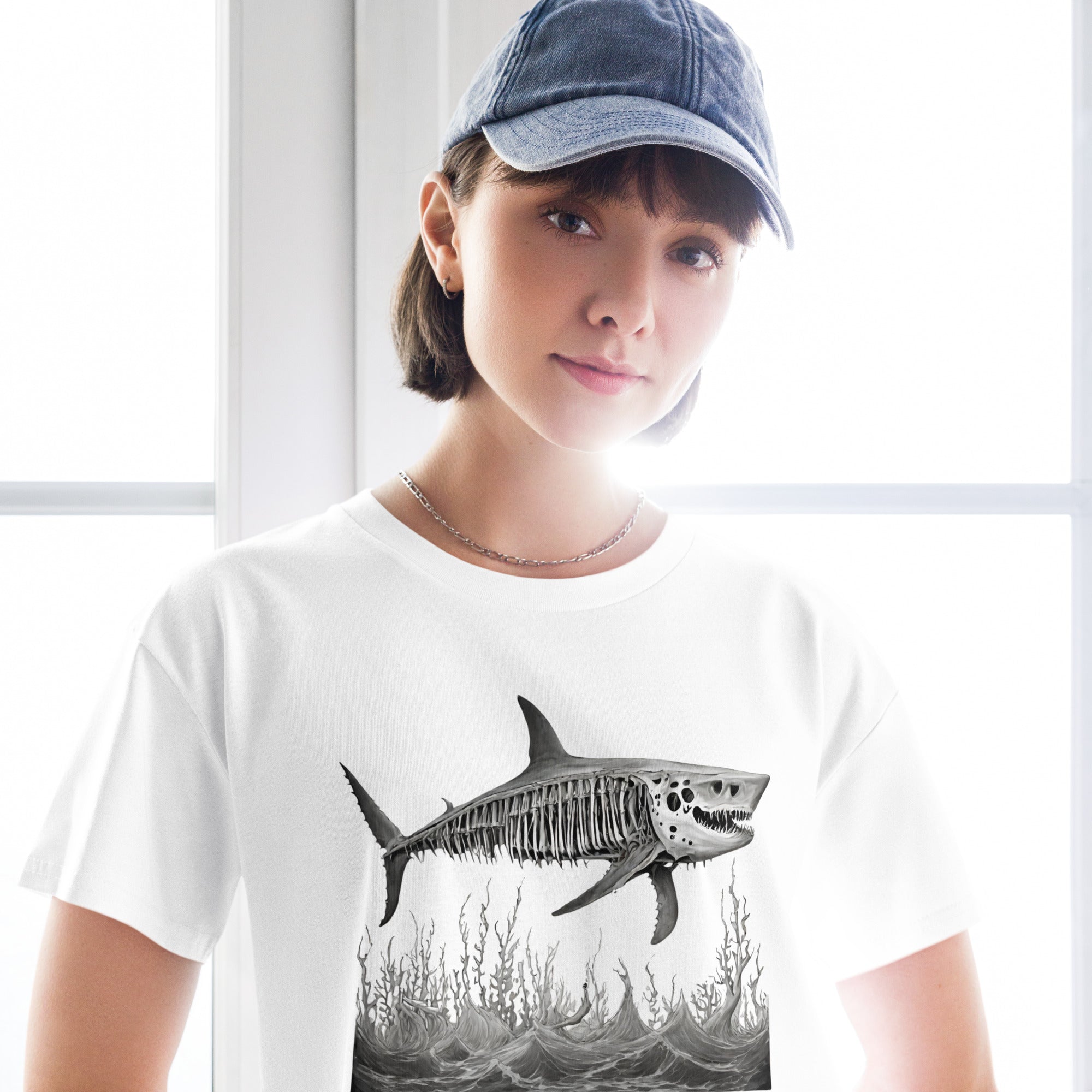 Skeleton Shark Women’s Crop Top