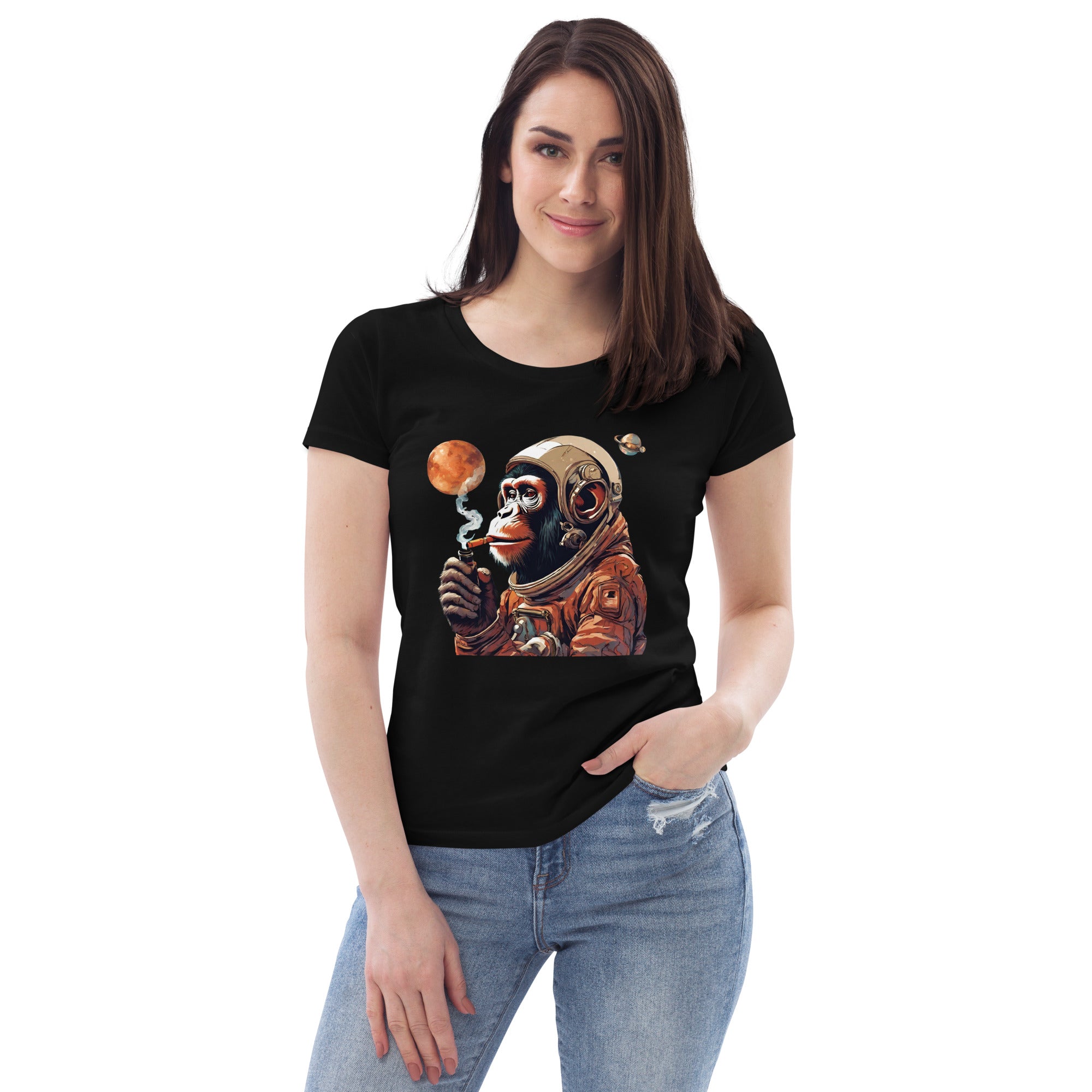 Ape Astronaut Women's Fitted Eco T-Shirt