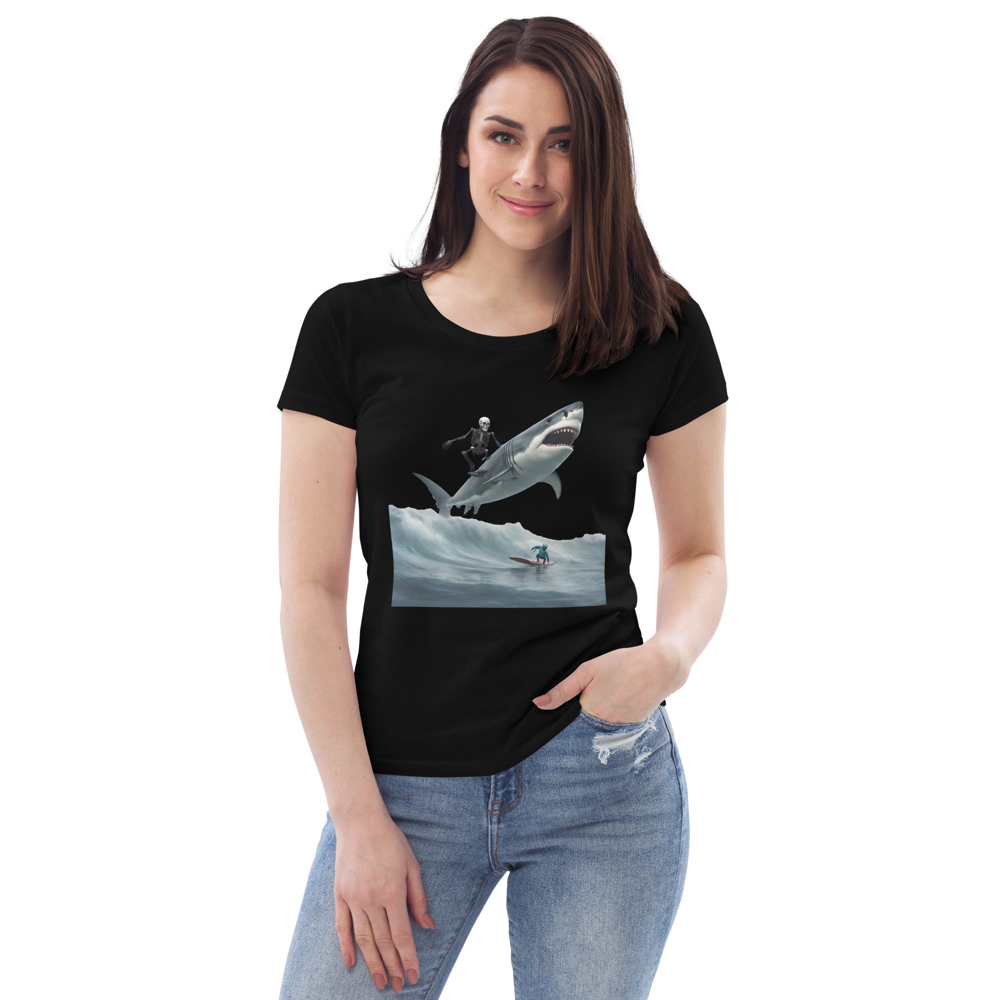 Shark Shredder Women's Fitted Eco T-Shirt