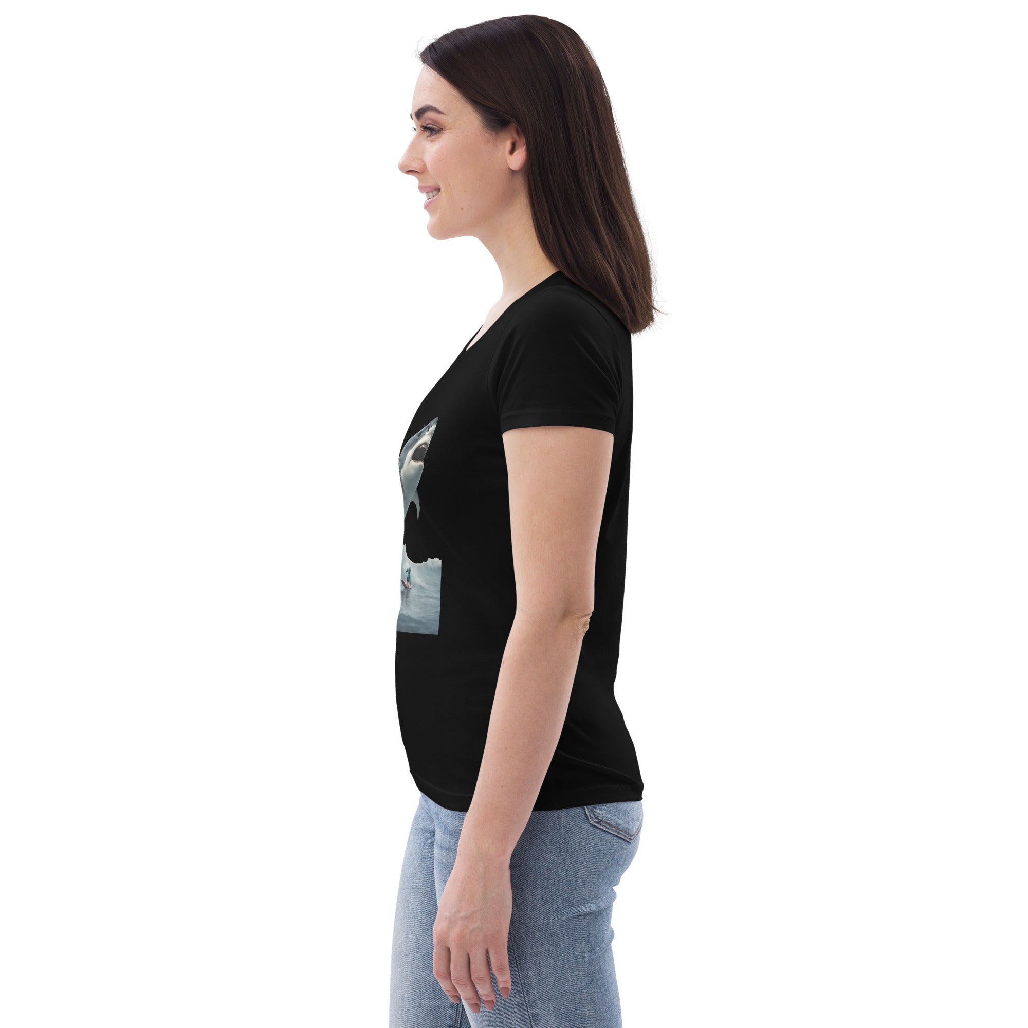 Shark Shredder Women's Fitted Eco T-Shirt