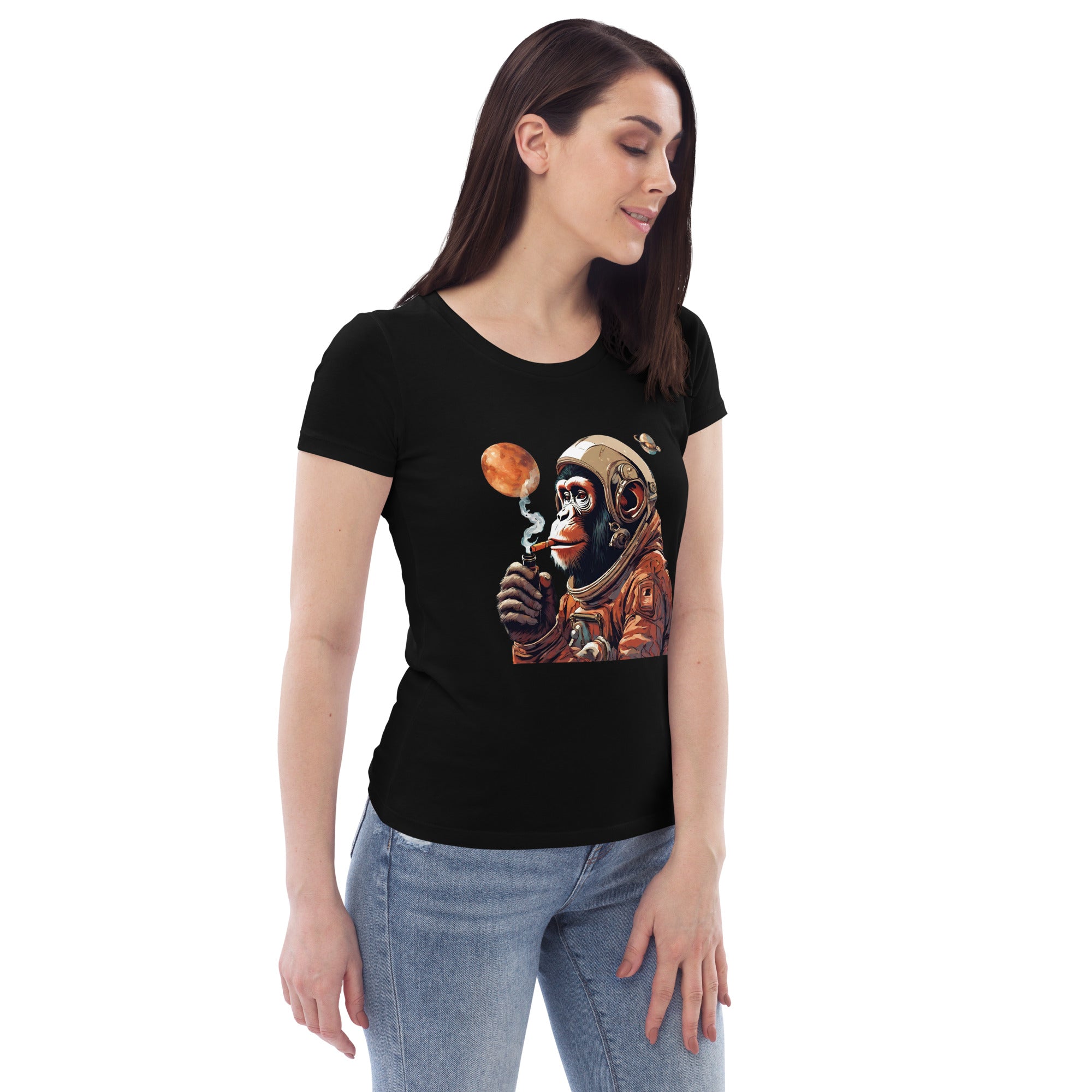 Ape Astronaut Women's Fitted Eco T-Shirt