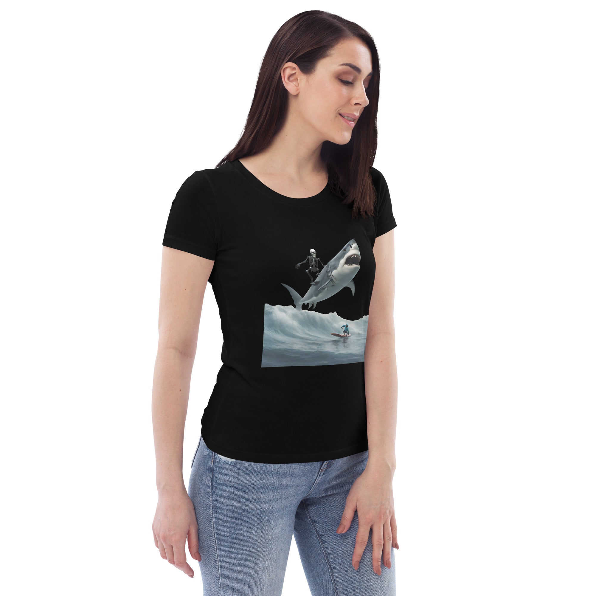 Shark Shredder Women's Fitted Eco T-Shirt