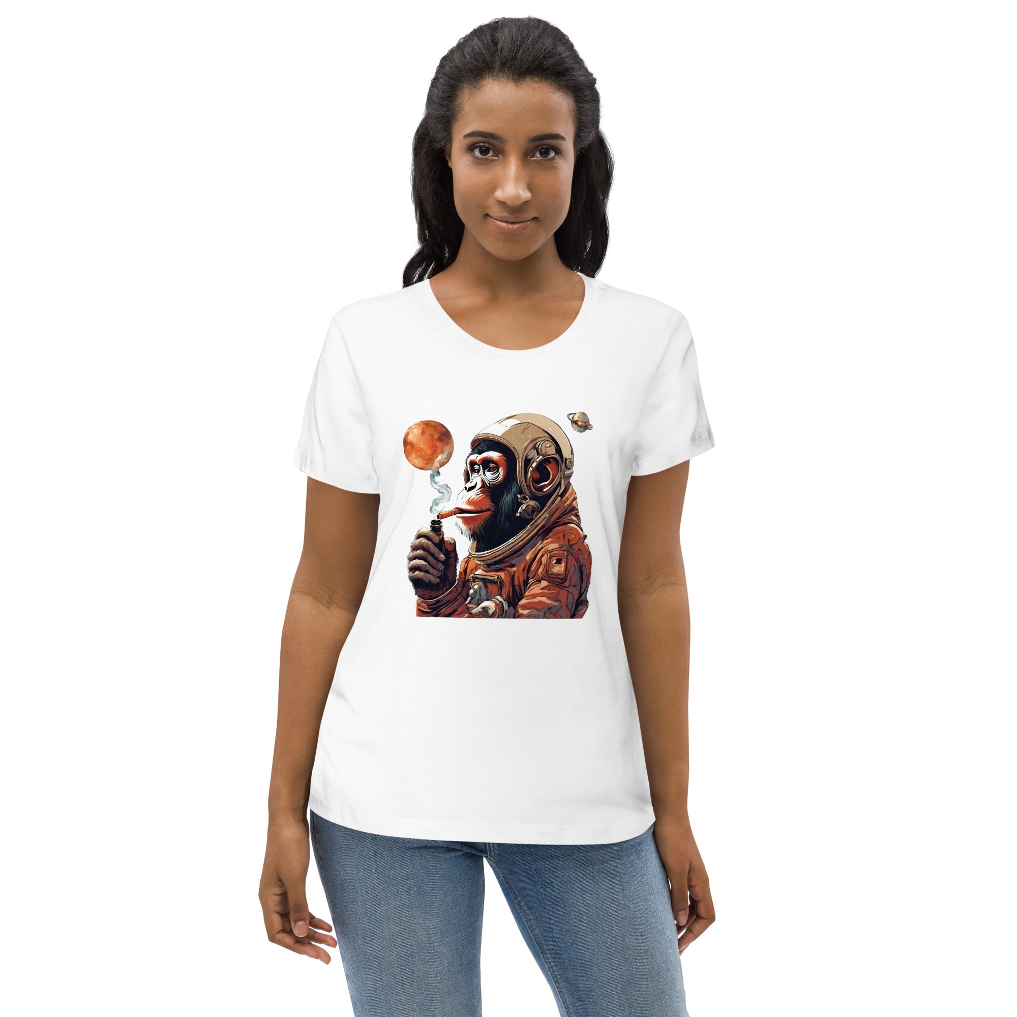 Ape Astronaut Women's Fitted Eco T-Shirt