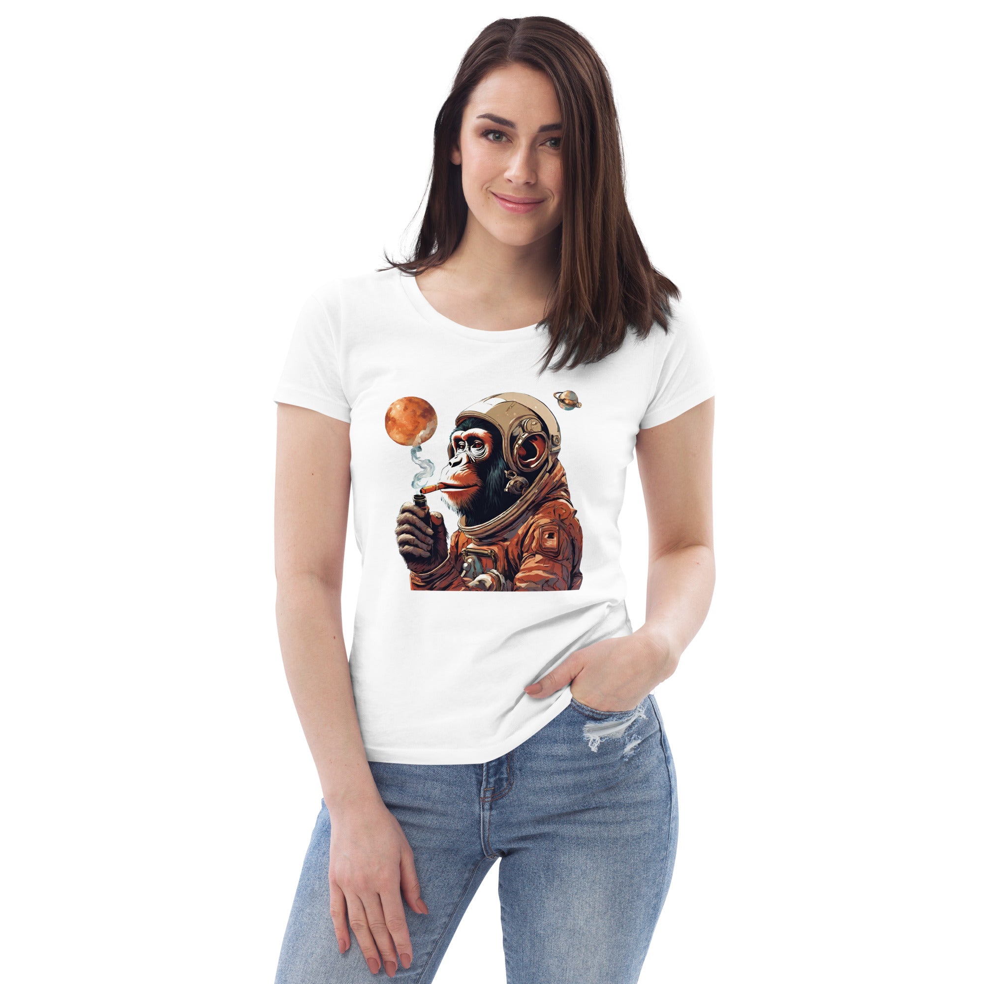 Ape Astronaut Women's Fitted Eco T-Shirt