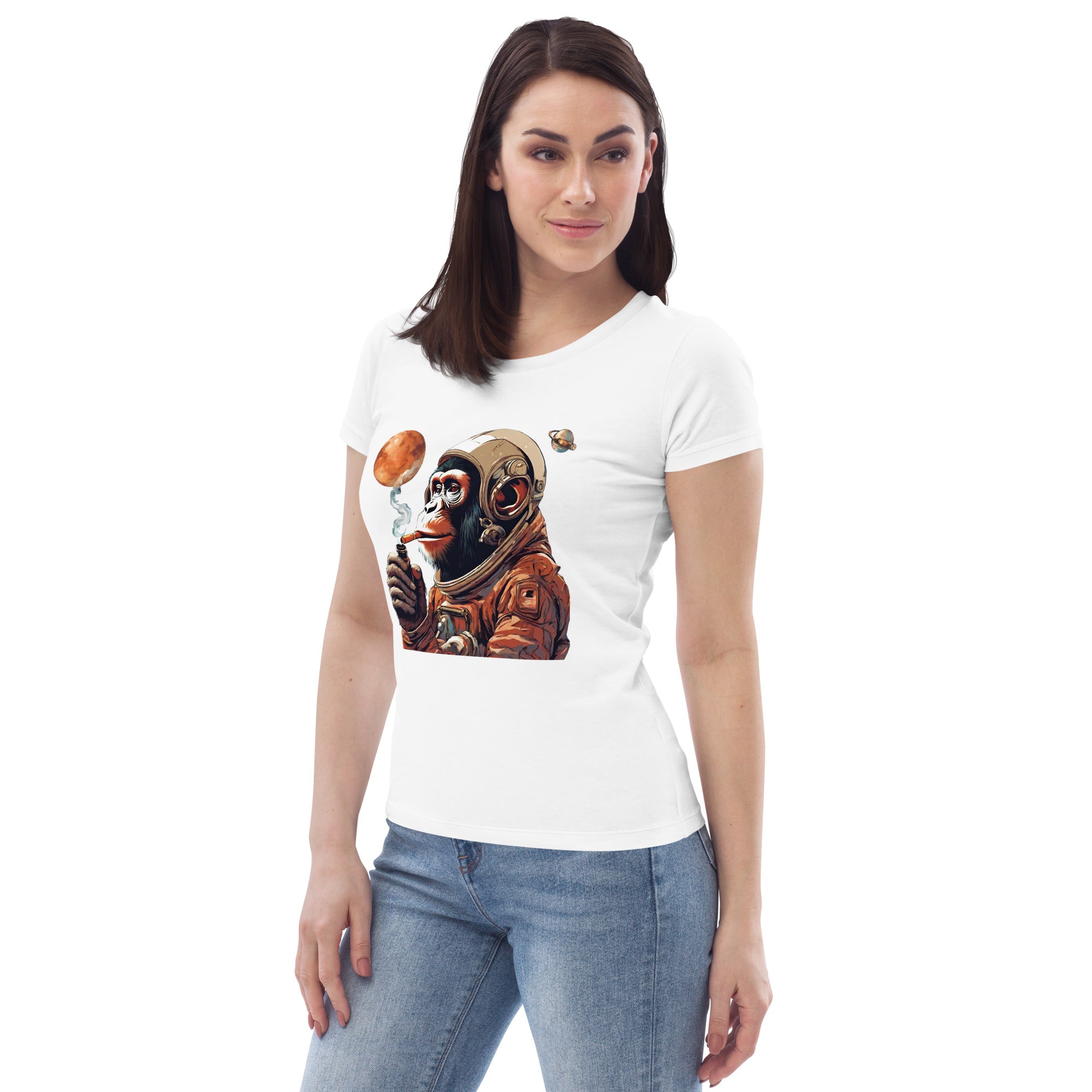 Ape Astronaut Women's Fitted Eco T-Shirt