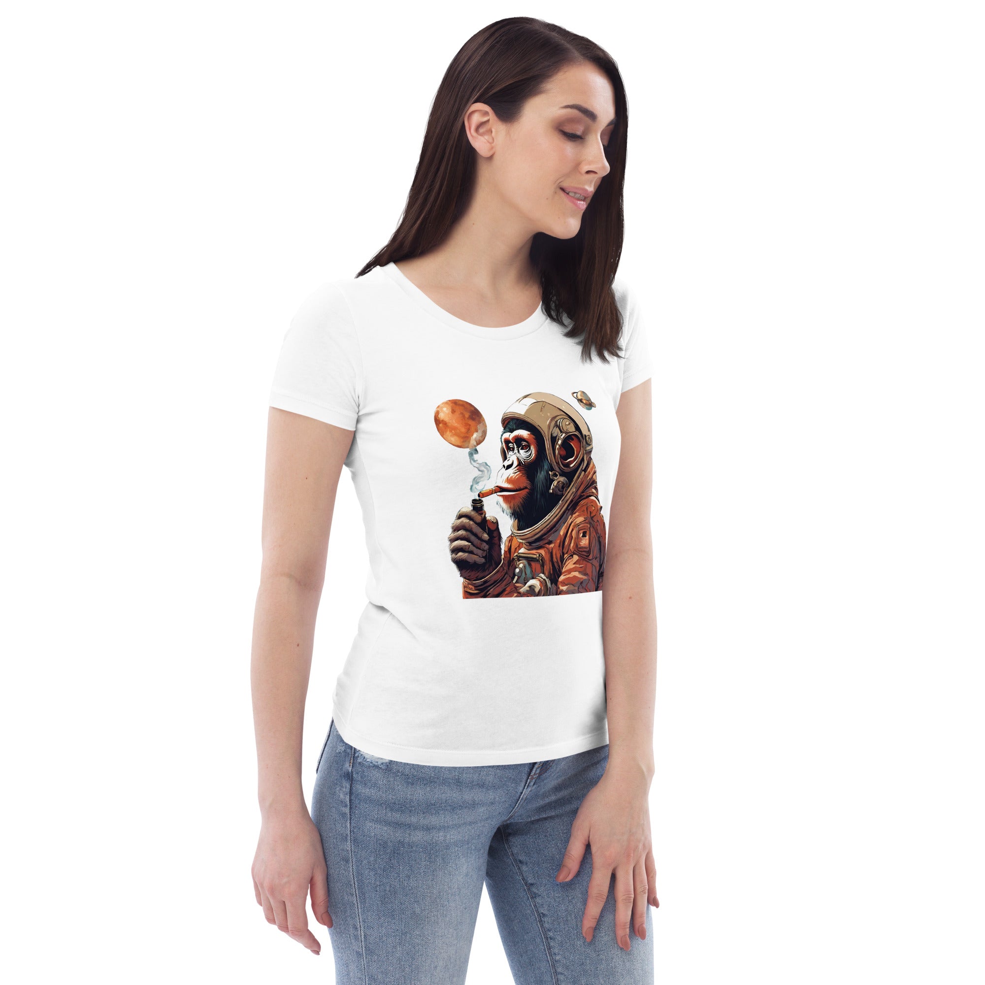 Ape Astronaut Women's Fitted Eco T-Shirt