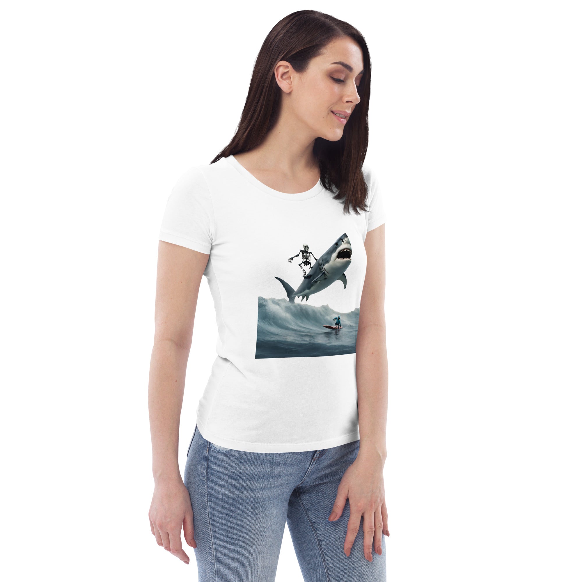 Shark Shredder Women's Fitted Eco T-Shirt