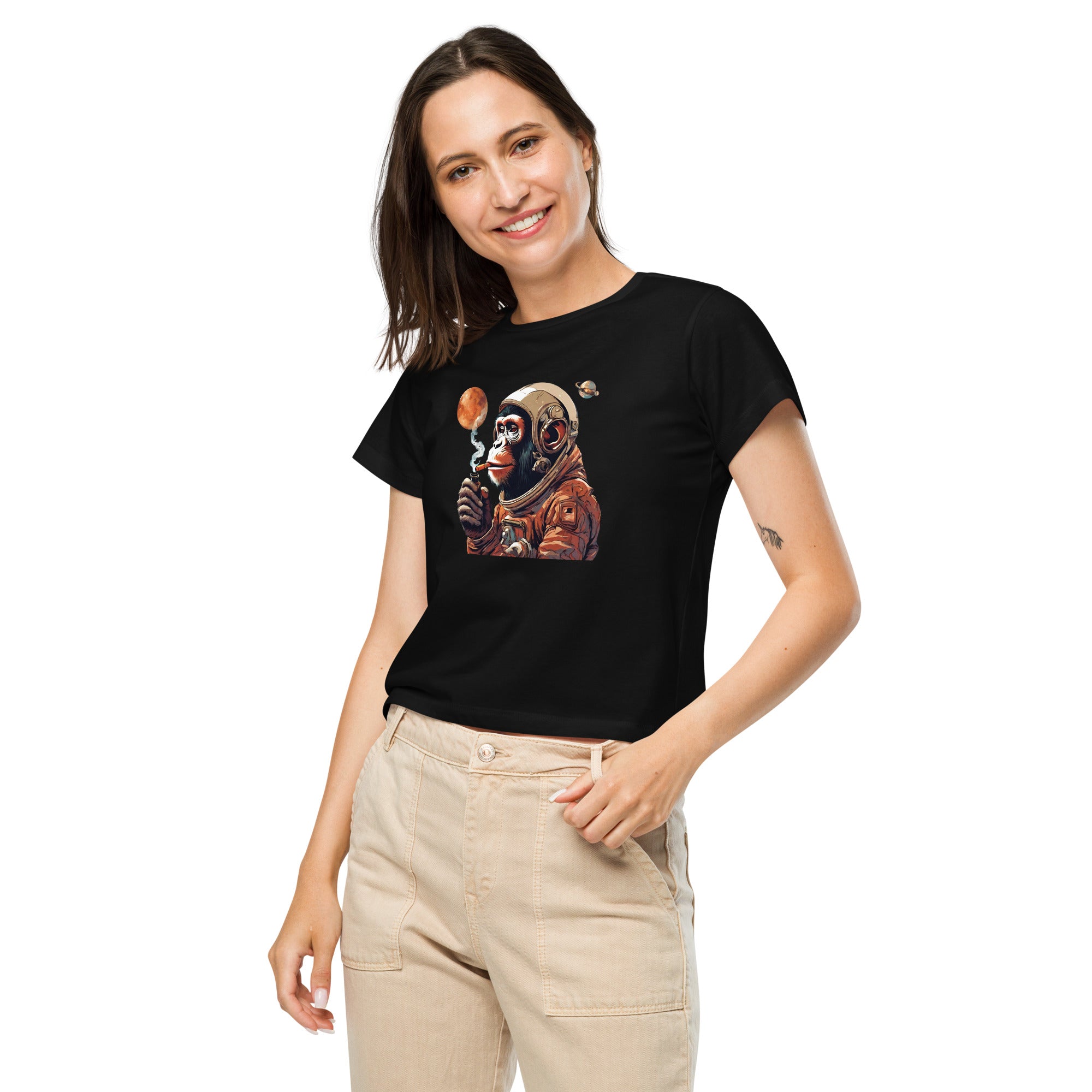 Ape Astronaut Women’s High-Waisted T-Shirt