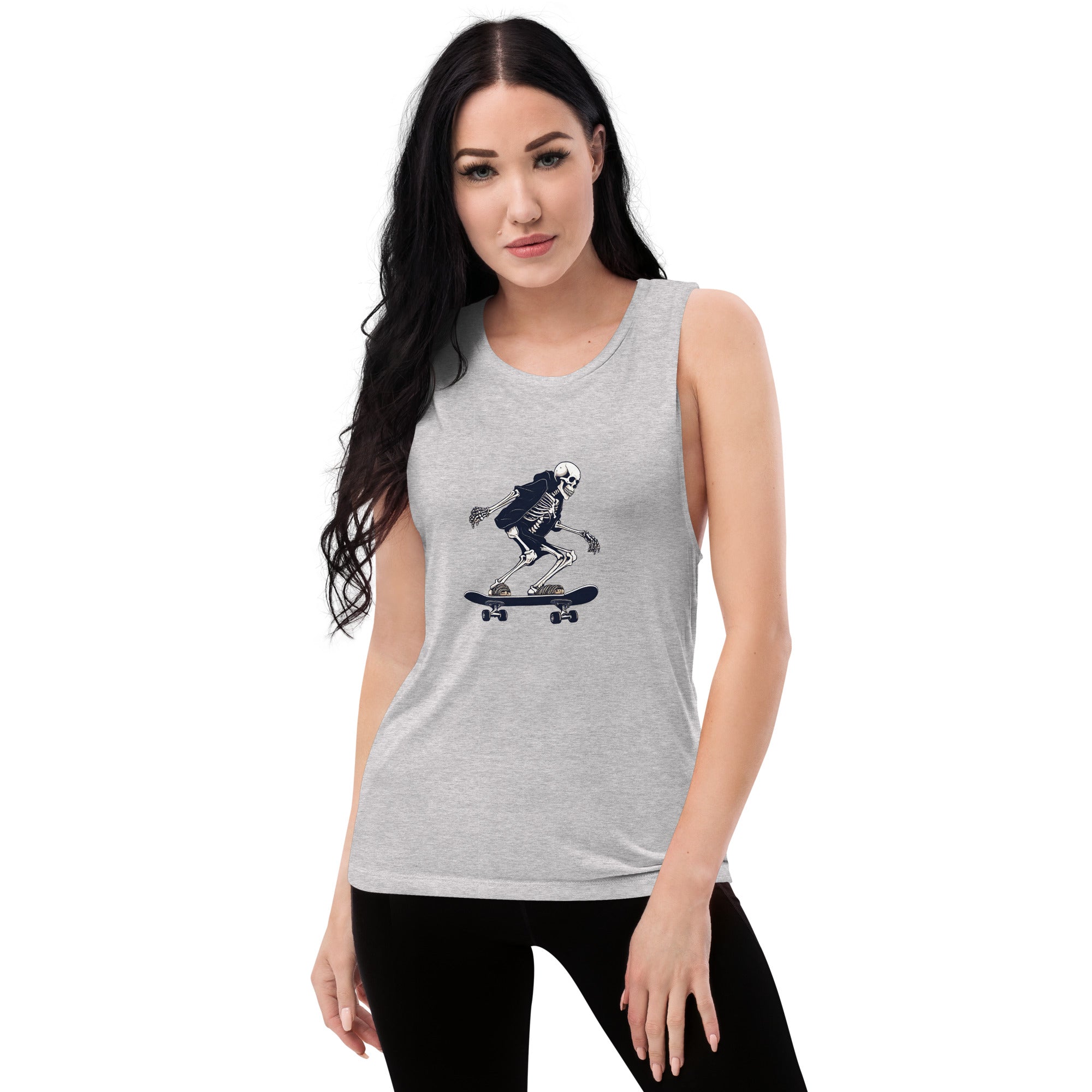 Skateboarding Skeleton Ladies’ Muscle Tank