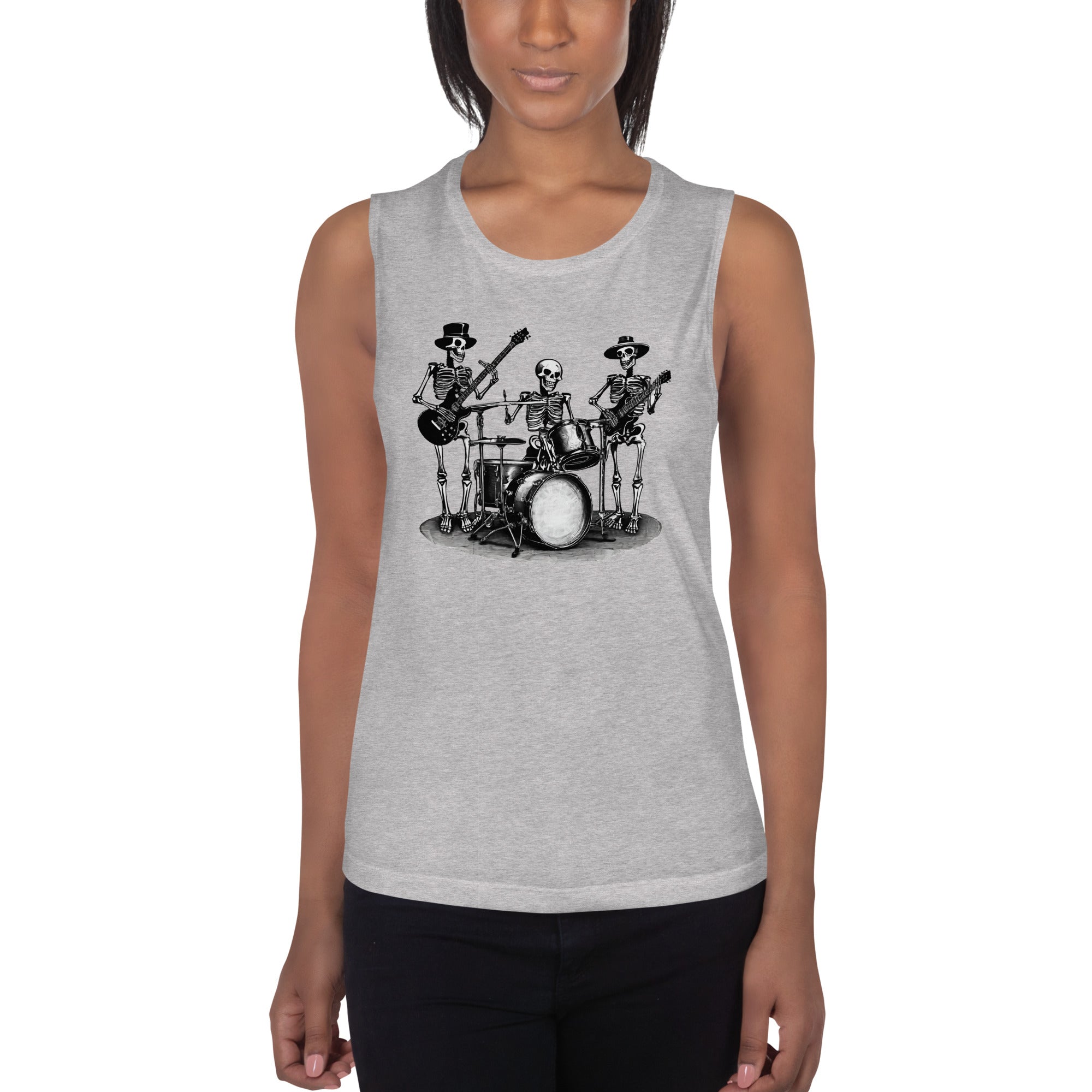 Skeleton Band Ladies’ Muscle Tank