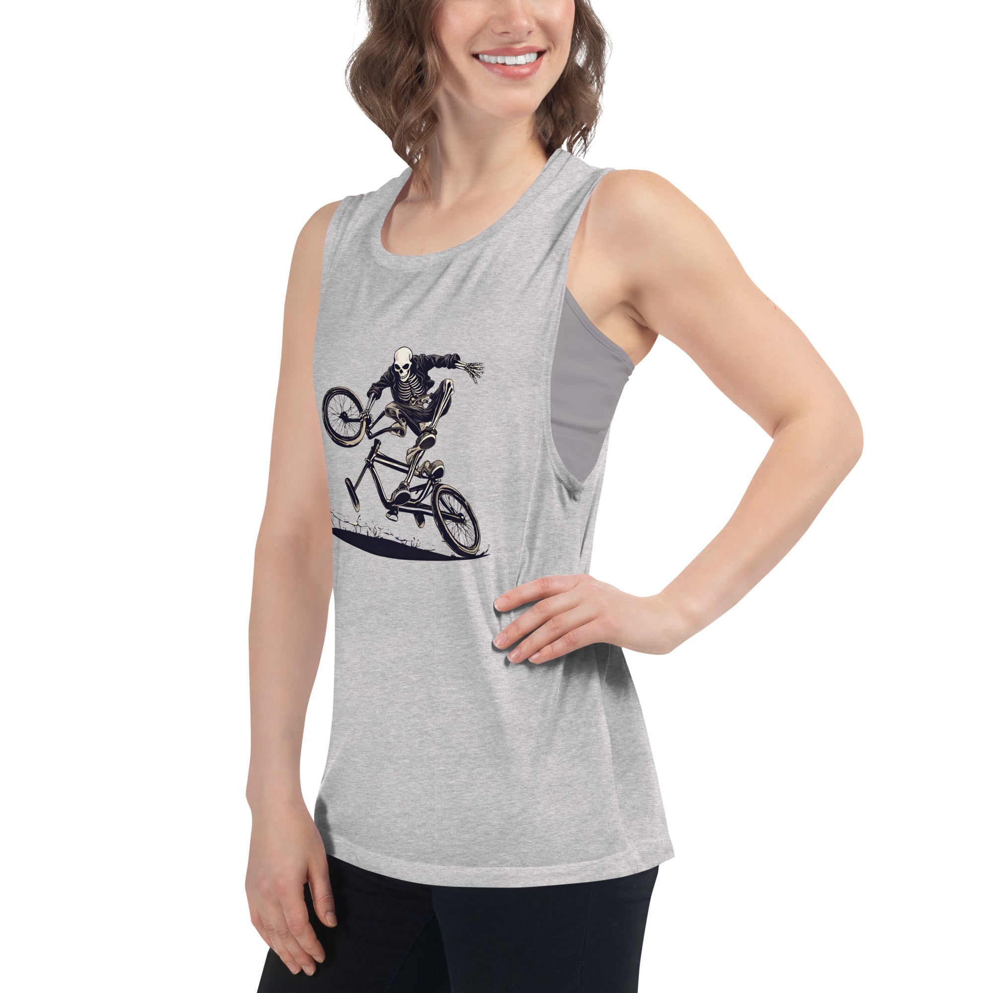 Till the Wheels Fall Off Ladies’ Muscle Tank