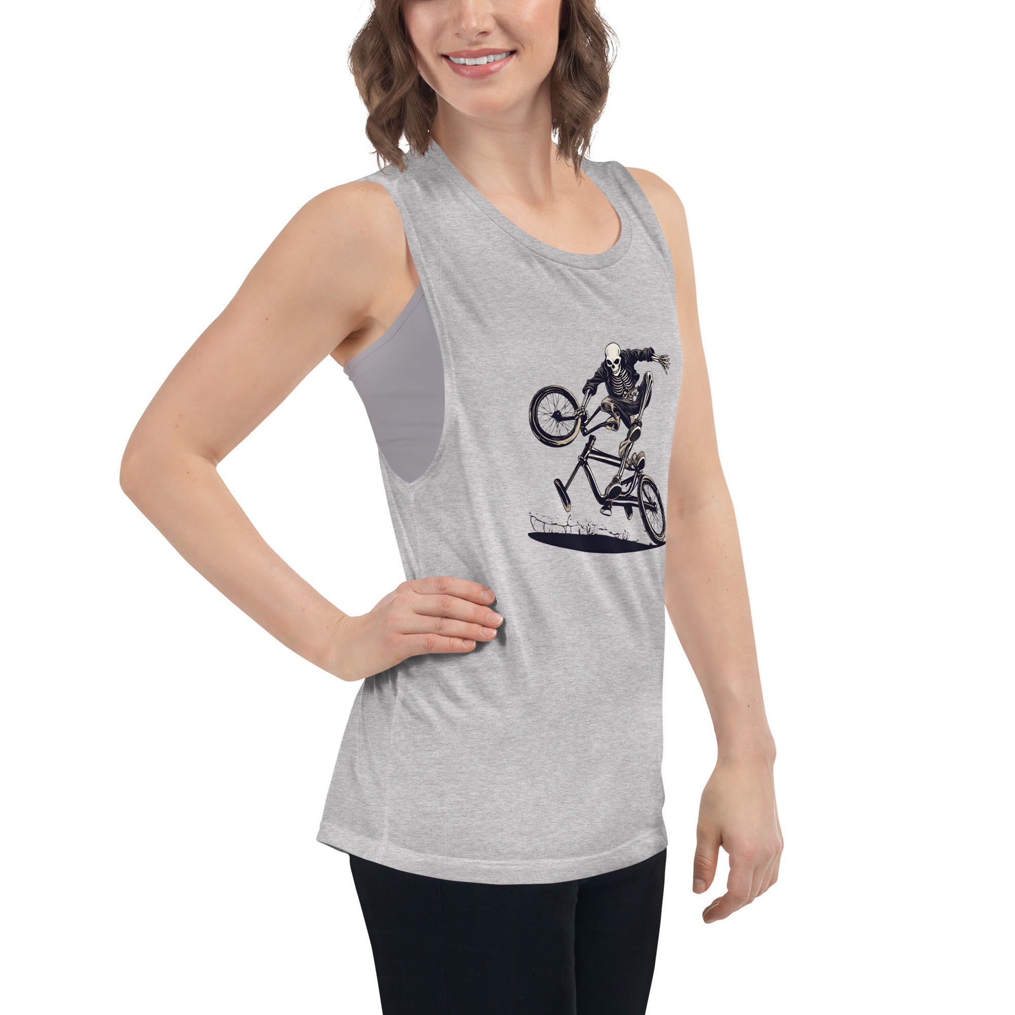 Till the Wheels Fall Off Ladies’ Muscle Tank