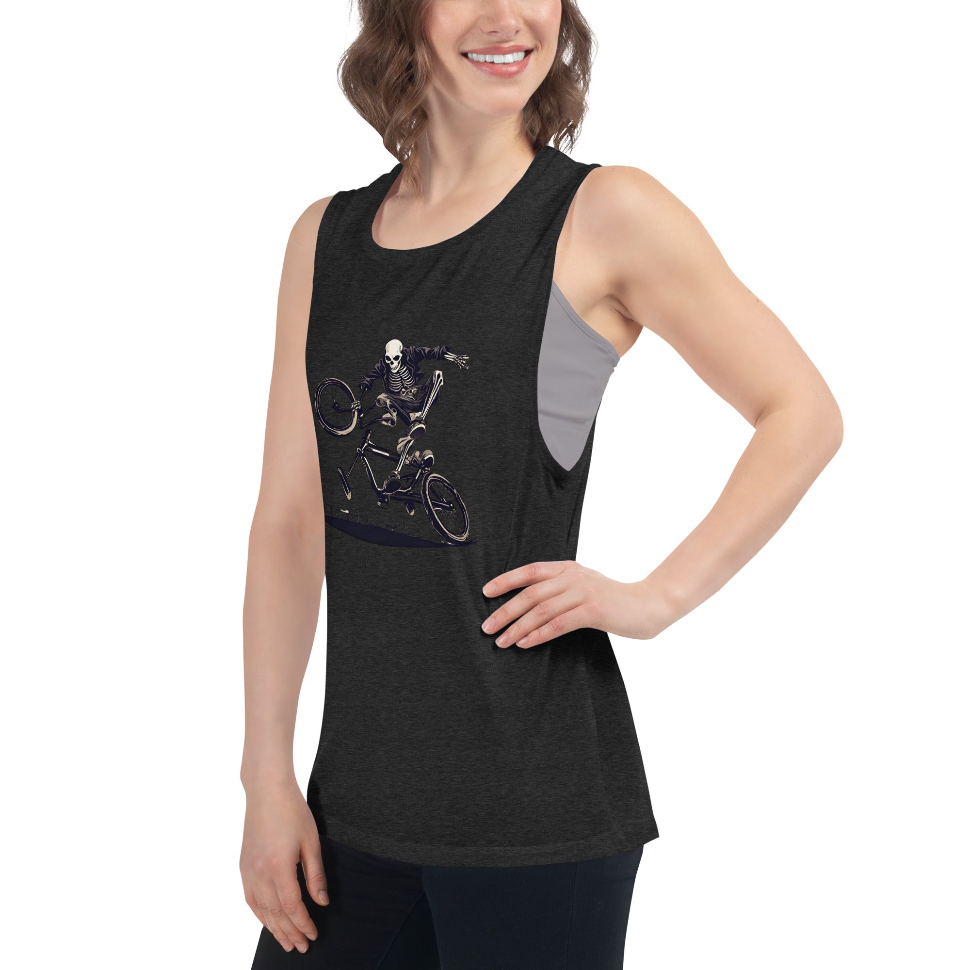 Till the Wheels Fall Off Ladies’ Muscle Tank