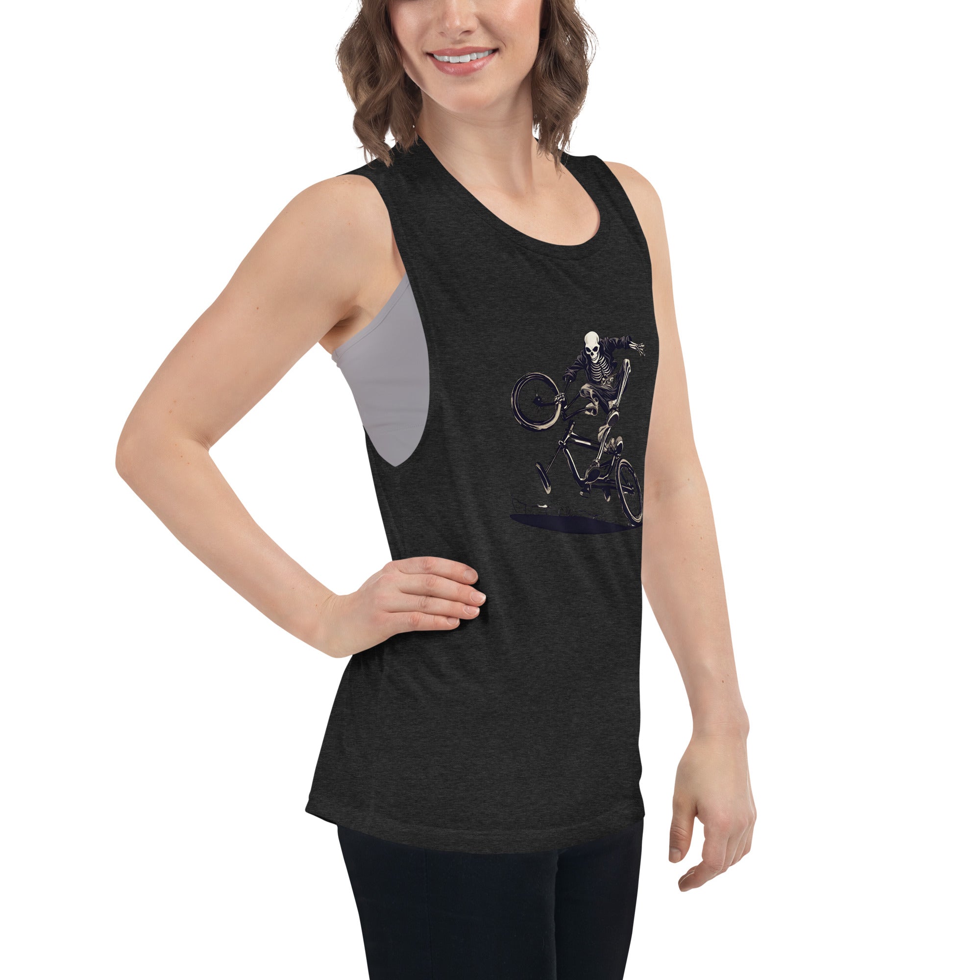 Till the Wheels Fall Off Ladies’ Muscle Tank