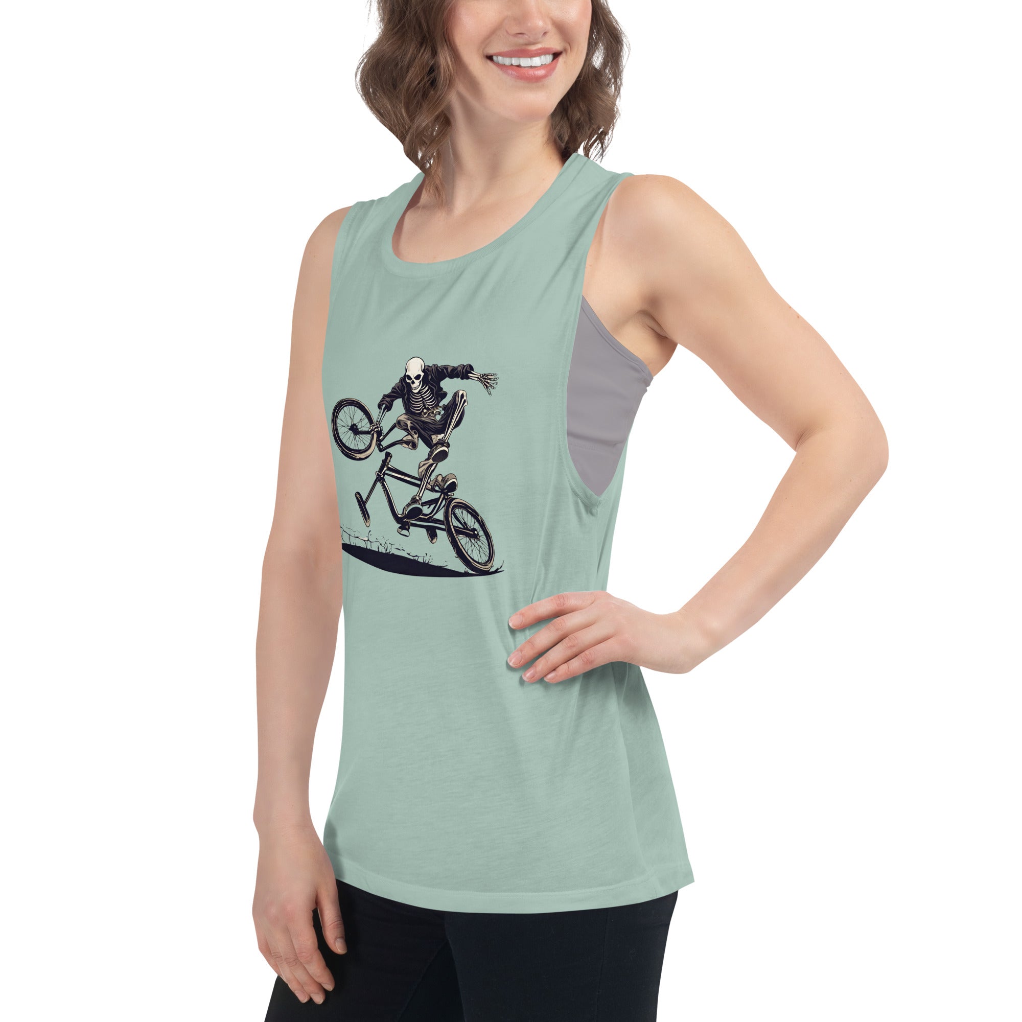 Till the Wheels Fall Off Ladies’ Muscle Tank