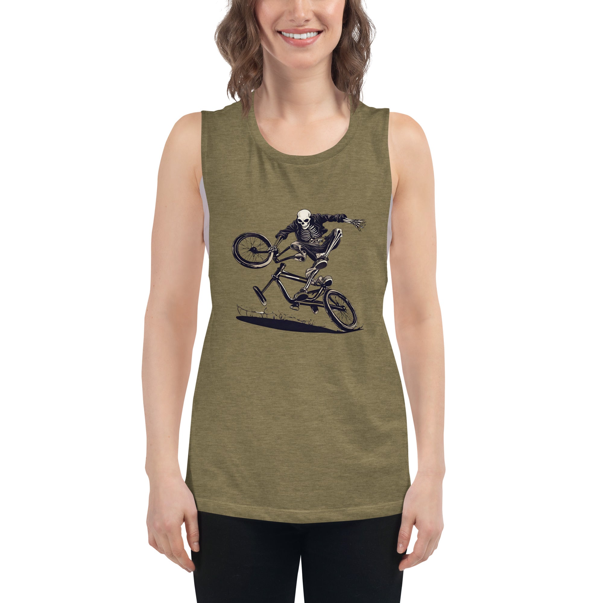 Till the Wheels Fall Off Ladies’ Muscle Tank