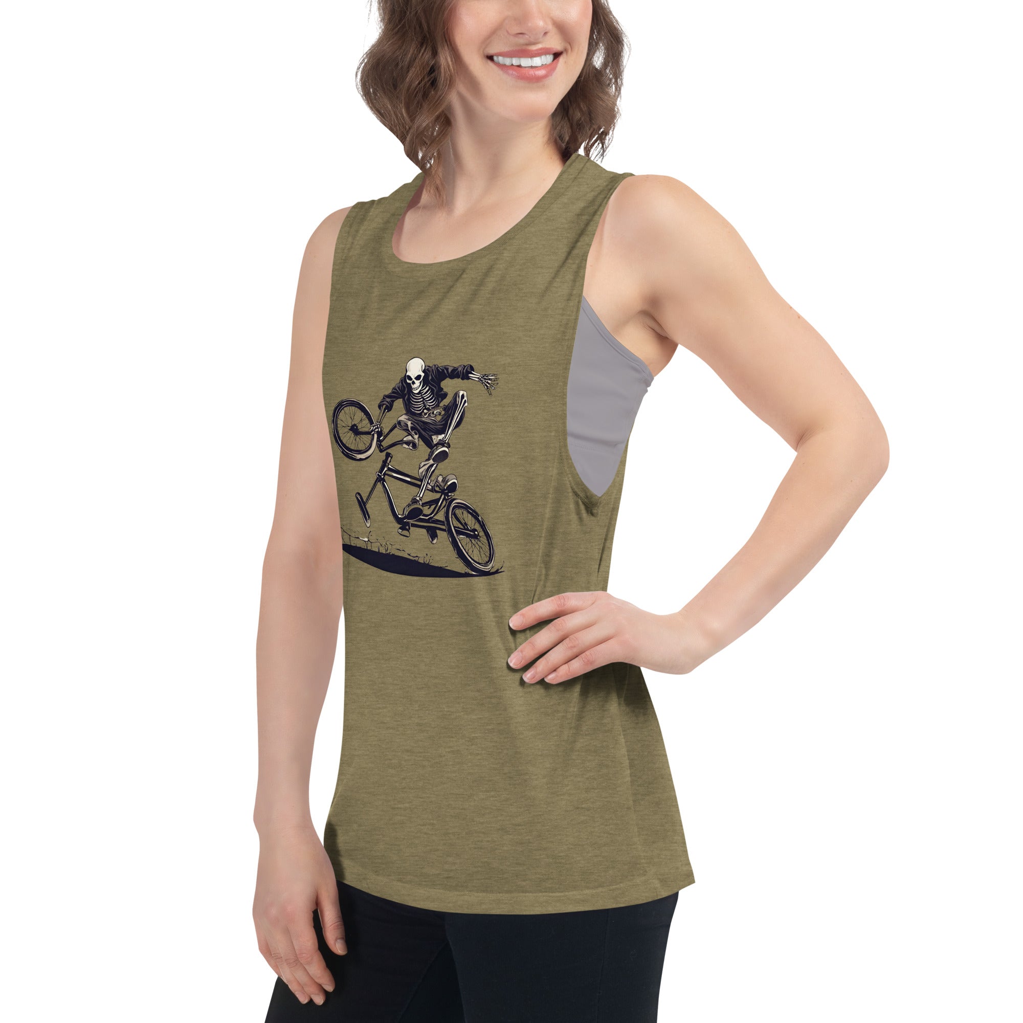 Till the Wheels Fall Off Ladies’ Muscle Tank