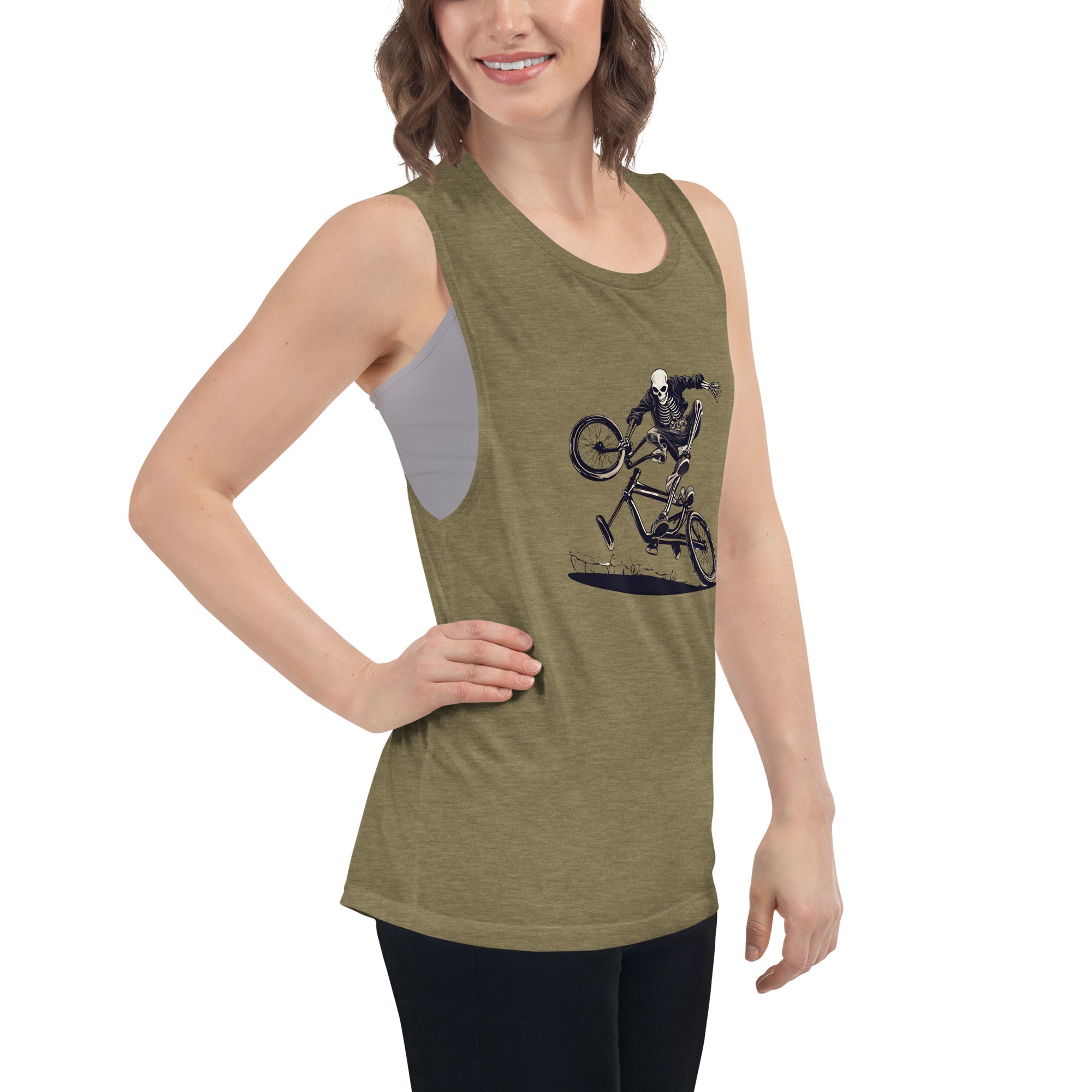 Till the Wheels Fall Off Ladies’ Muscle Tank