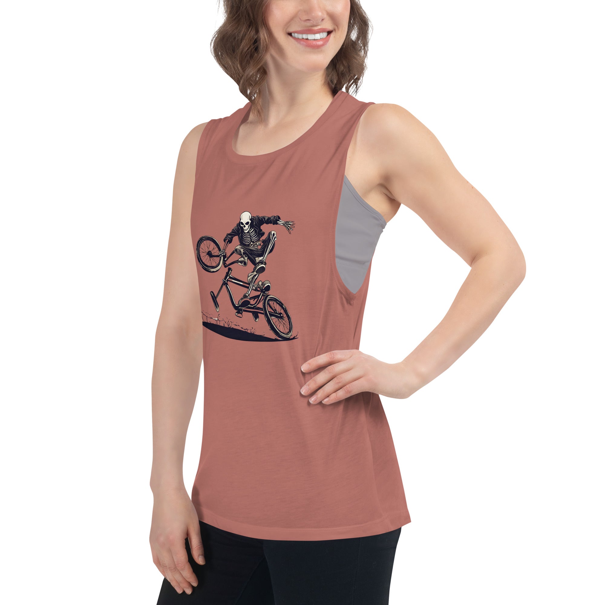 Till the Wheels Fall Off Ladies’ Muscle Tank