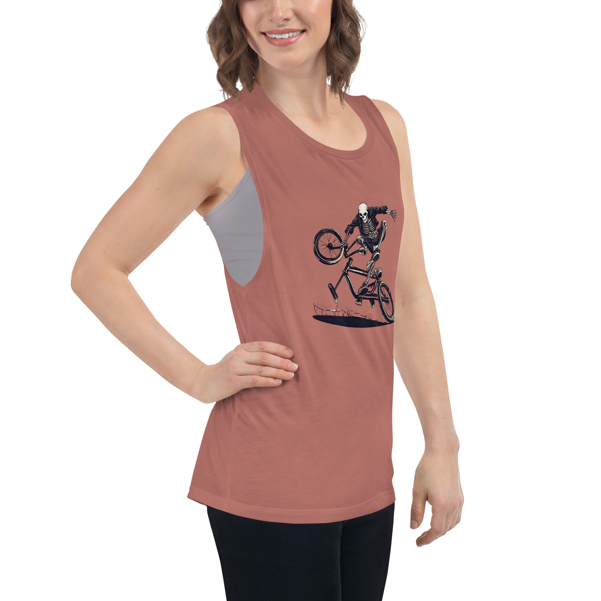 Till the Wheels Fall Off Ladies’ Muscle Tank