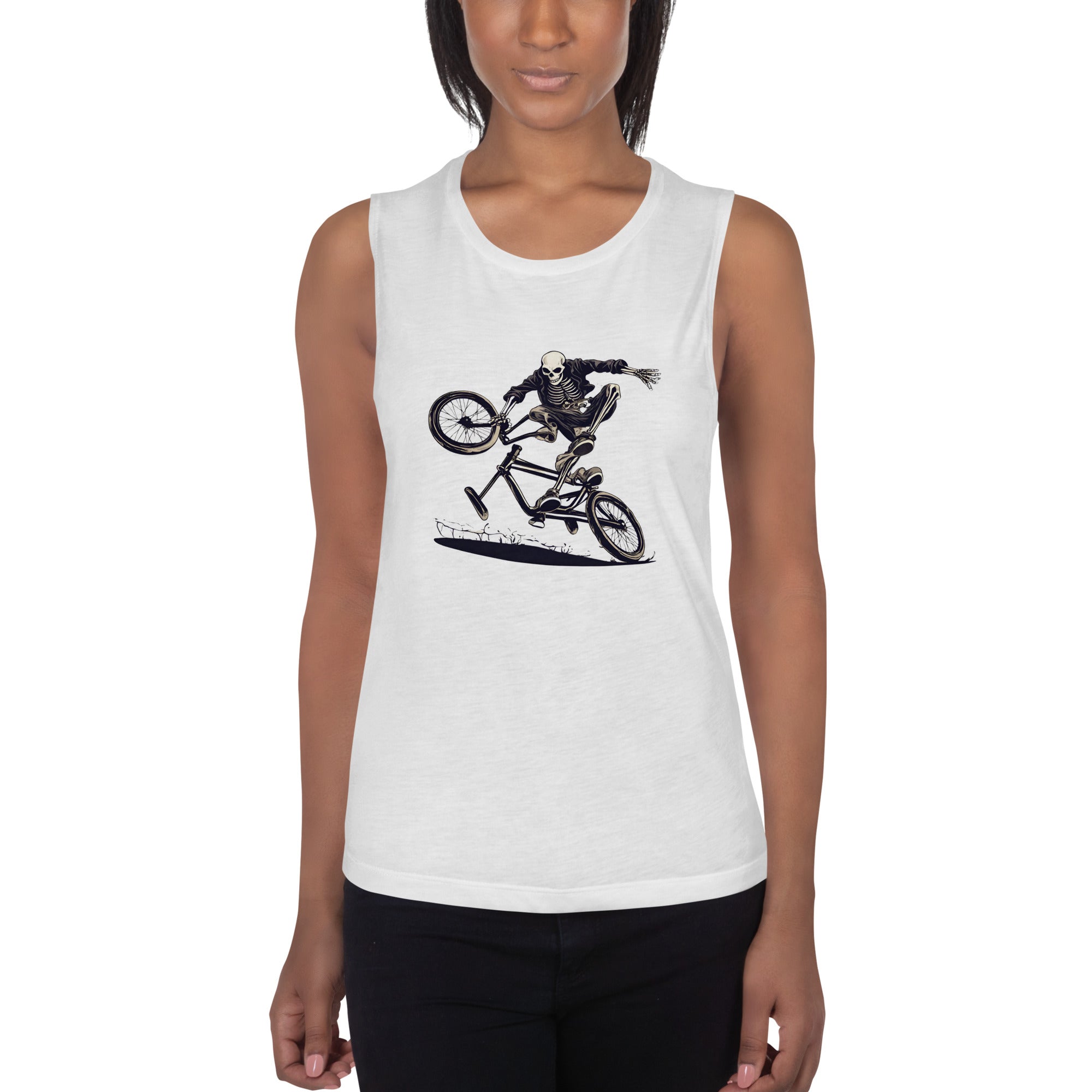 Till the Wheels Fall Off Ladies’ Muscle Tank