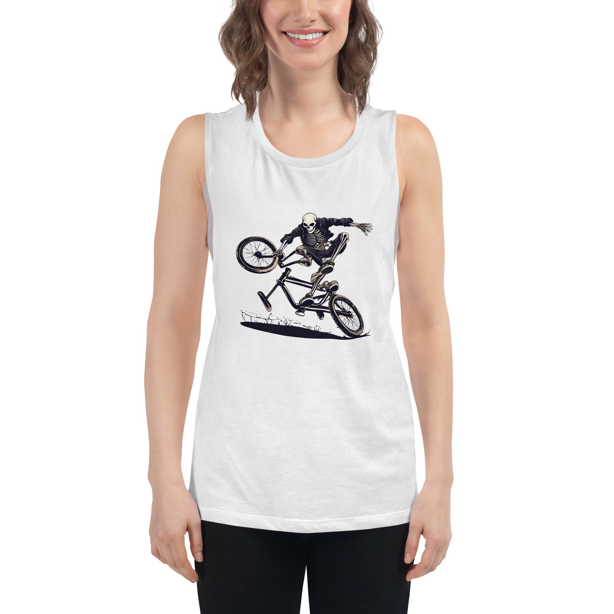 Till the Wheels Fall Off Ladies’ Muscle Tank