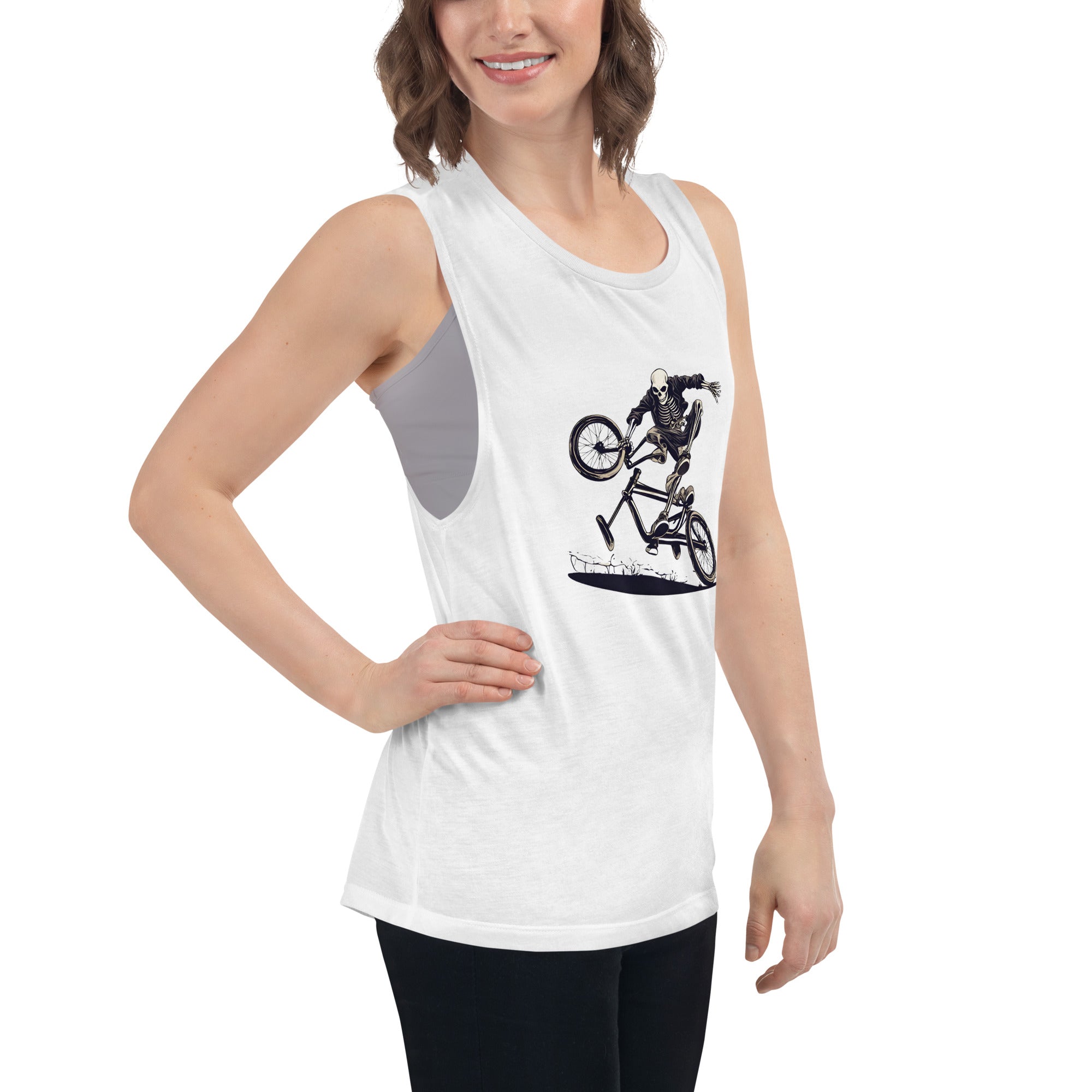 Till the Wheels Fall Off Ladies’ Muscle Tank