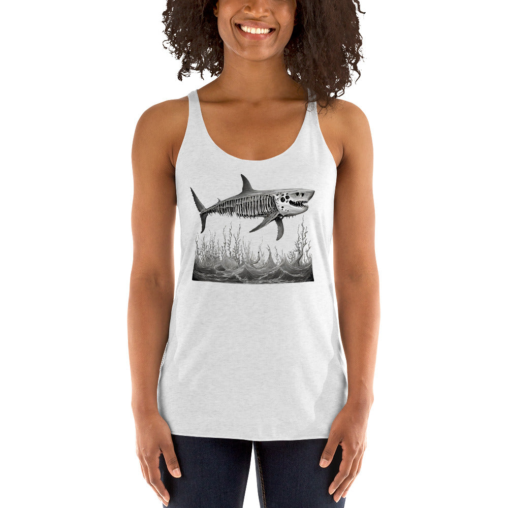 Skeleton Shark Women's Racerback Tank