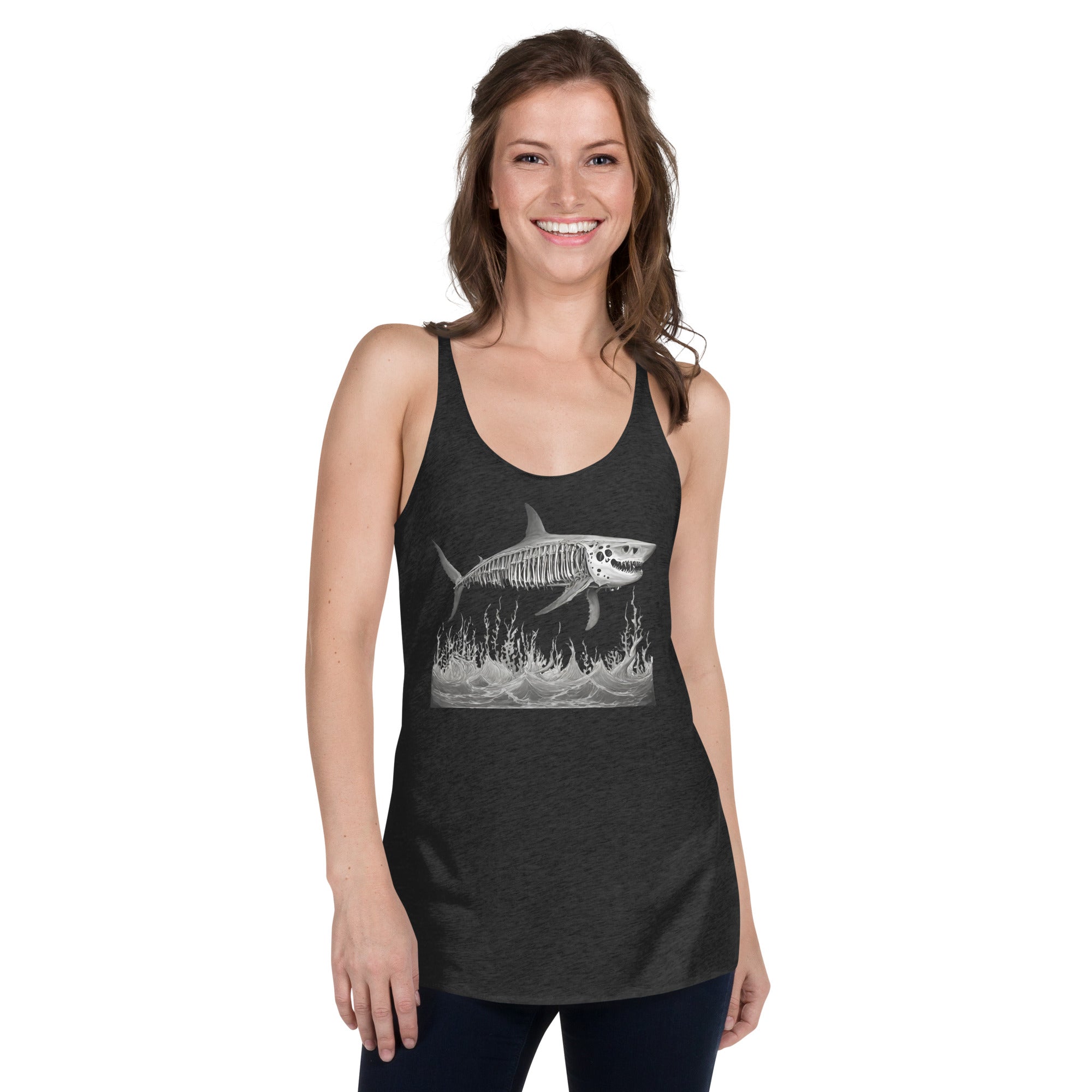 Skeleton Shark Women's Racerback Tank