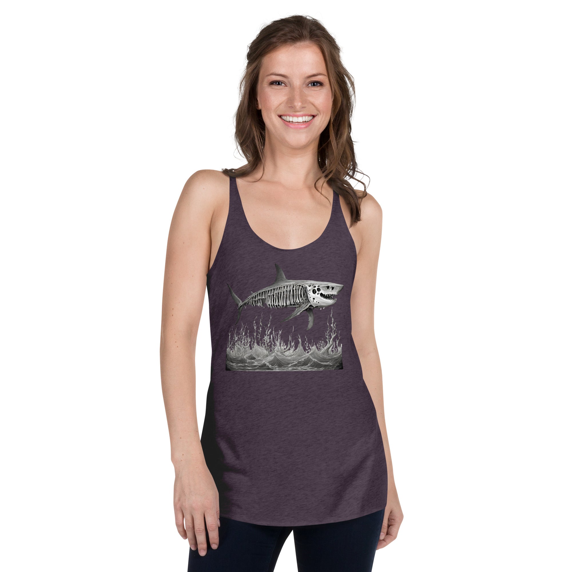 Skeleton Shark Women's Racerback Tank